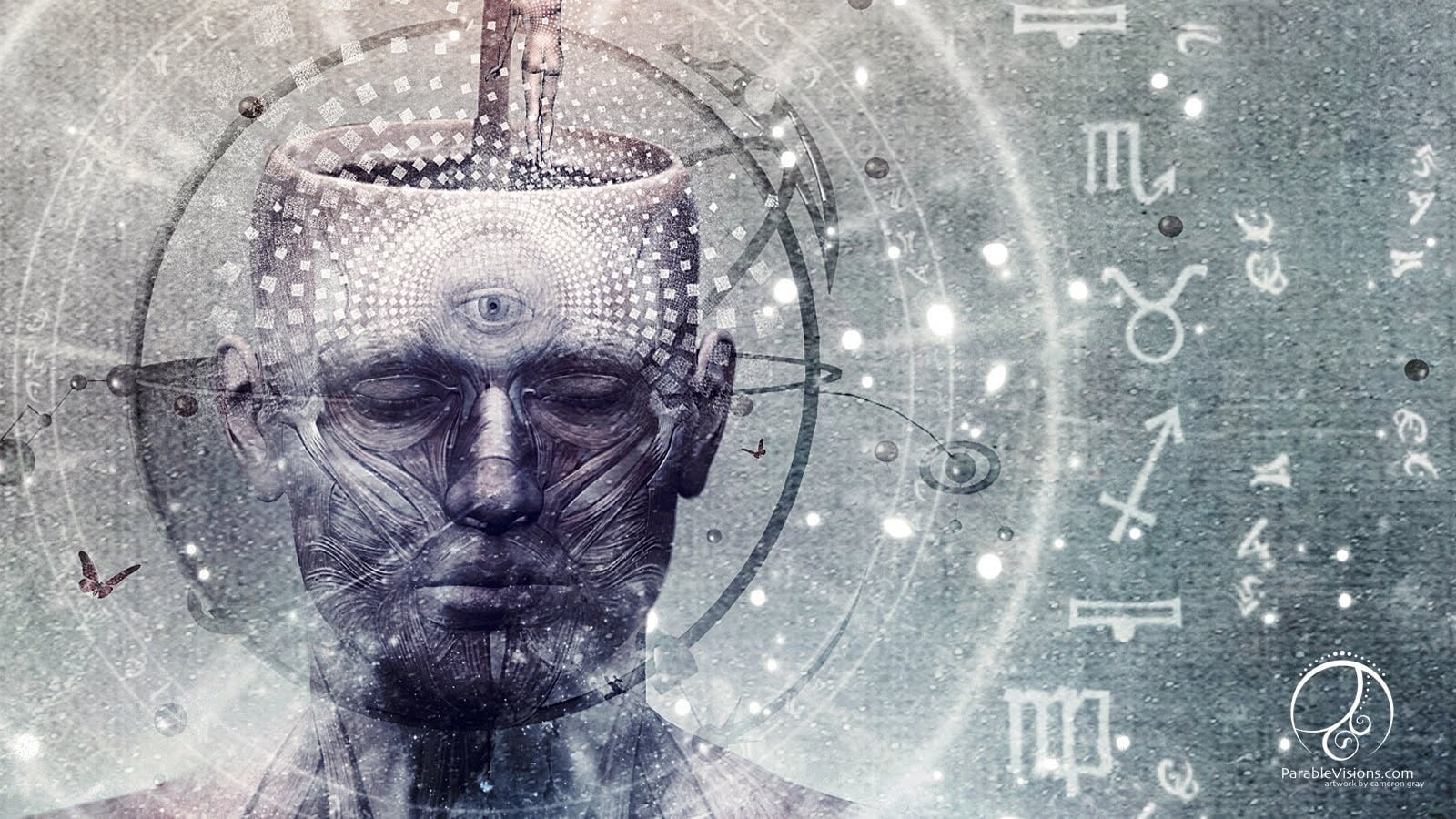 spiritual, fantasy art, 720P, Cameron Gray, sacred geometry, HD Wallpaper