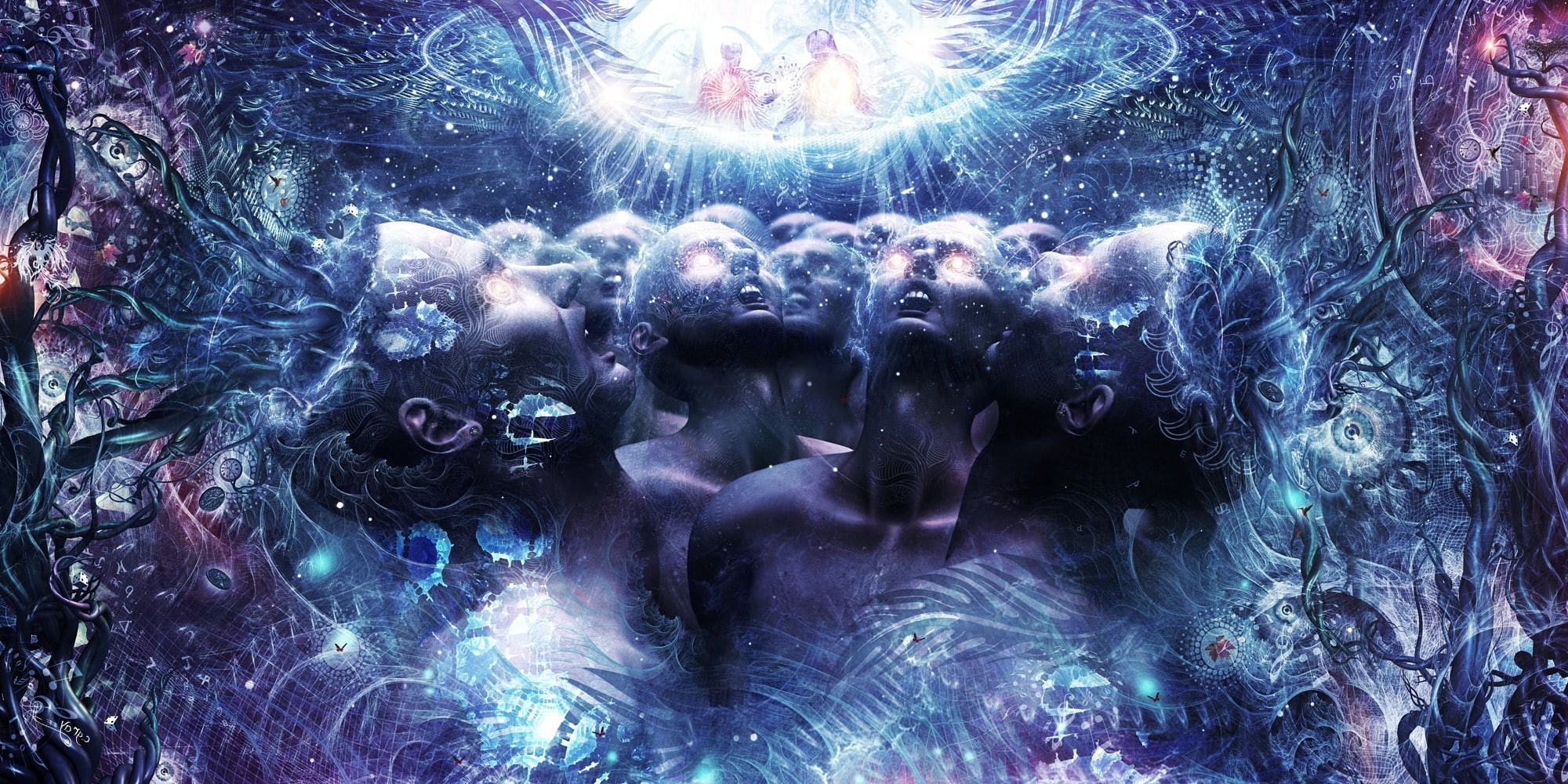 real people, full frame, event, indoors, festival, spiritual, group of people, crowd, technology, backgrounds, arts culture and entertainment, digital composite, HD Wallpaper