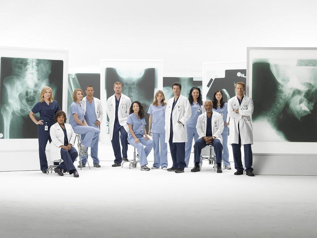 GREYS ANATOMY, art, white, doctors, greys, hd, anatomy, people, actors, 480P, HD Wallpaper