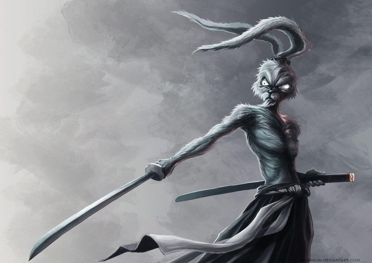 Katana, Warner Brothers, samurai, 720P, Bugs Bunny, Usagi Yojimbo, HD Wallpaper