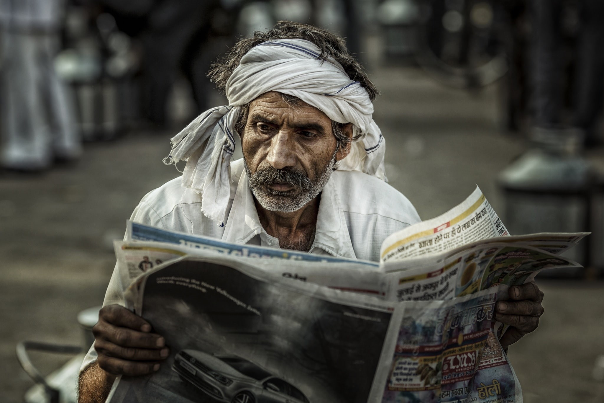 old, 1080P, people, reading, men, newspapers, HD Wallpaper