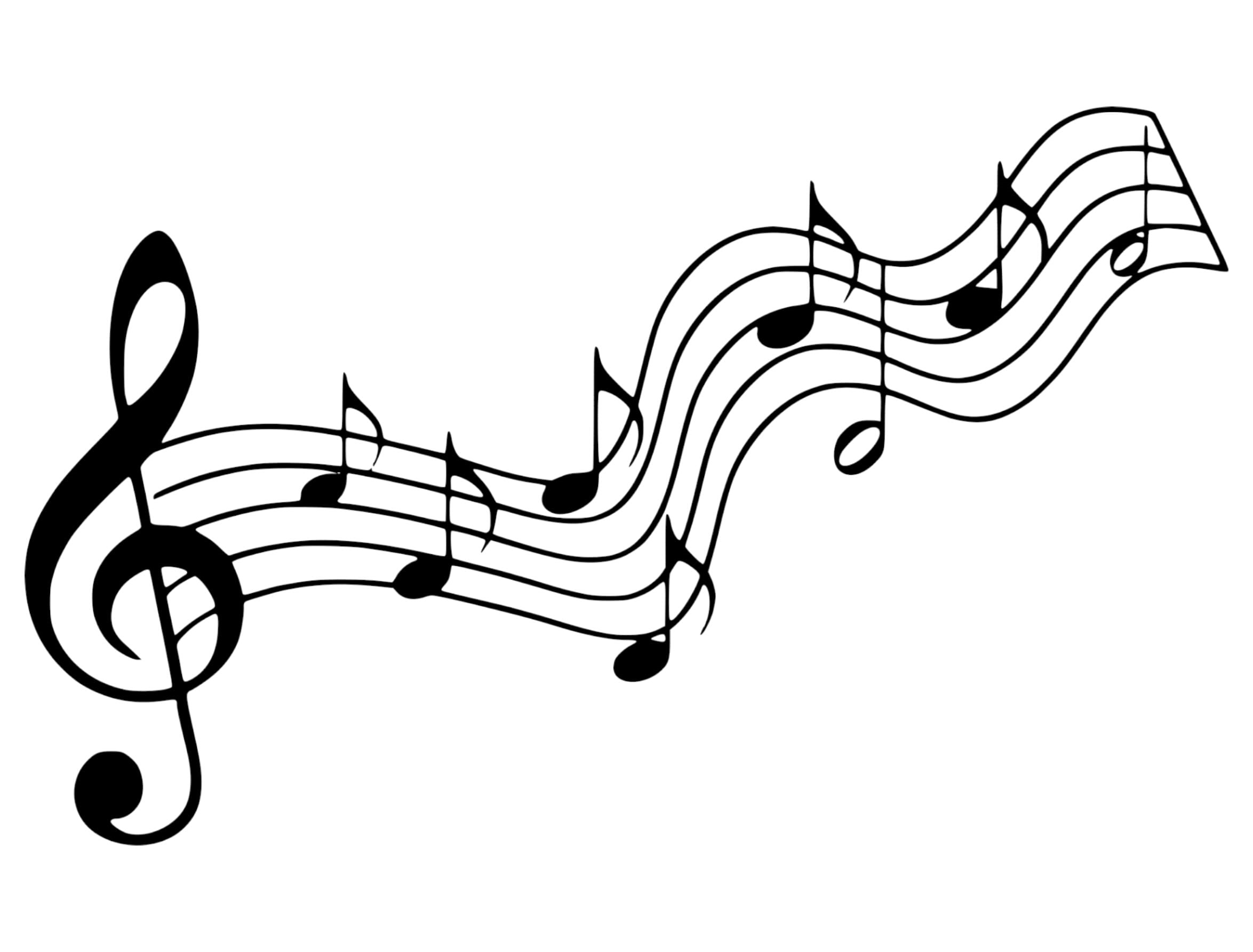 1080P, art and craft, silhouette, pattern, audio, representation, notes, clef, paper, notation, copy space, close-up, note, creativity, sky, bass, sound, HD Wallpaper