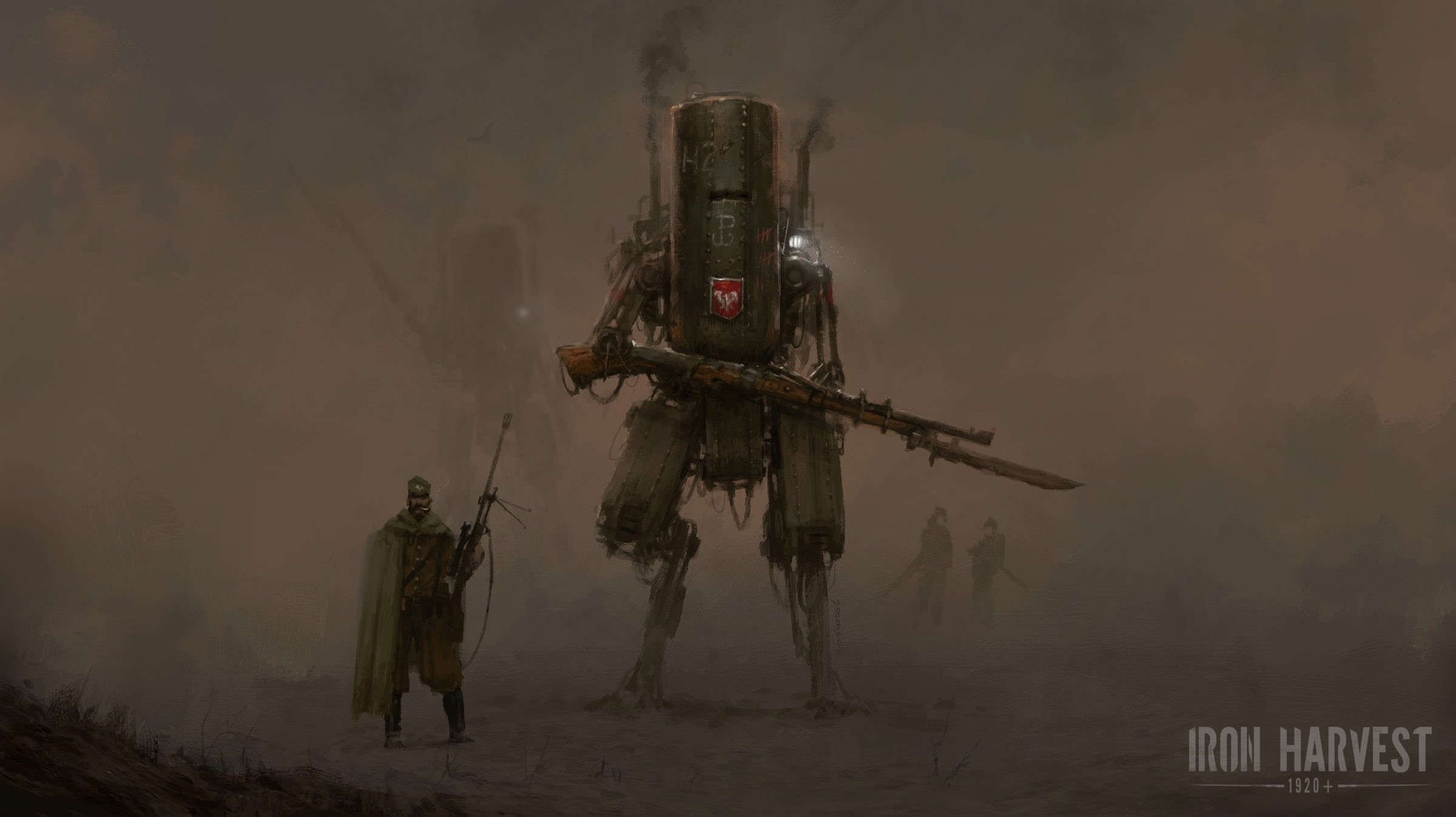 Polania Republic (Iron Harvest), transportation, mode of transportation, government, nature, carrying, 1080P, land, people, war, fog, real people, group of people, HD Wallpaper