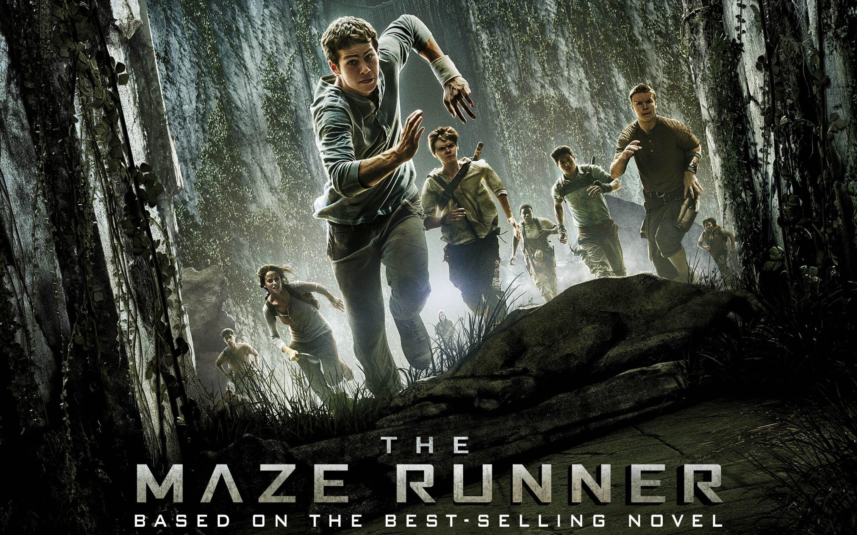 trunk, 2K, group of people, full length, hollywood, outdoors, runner, adult, jumping, poster, Hollywood Movies, people, tree, men, 2014, day, nature, males, HD Wallpaper