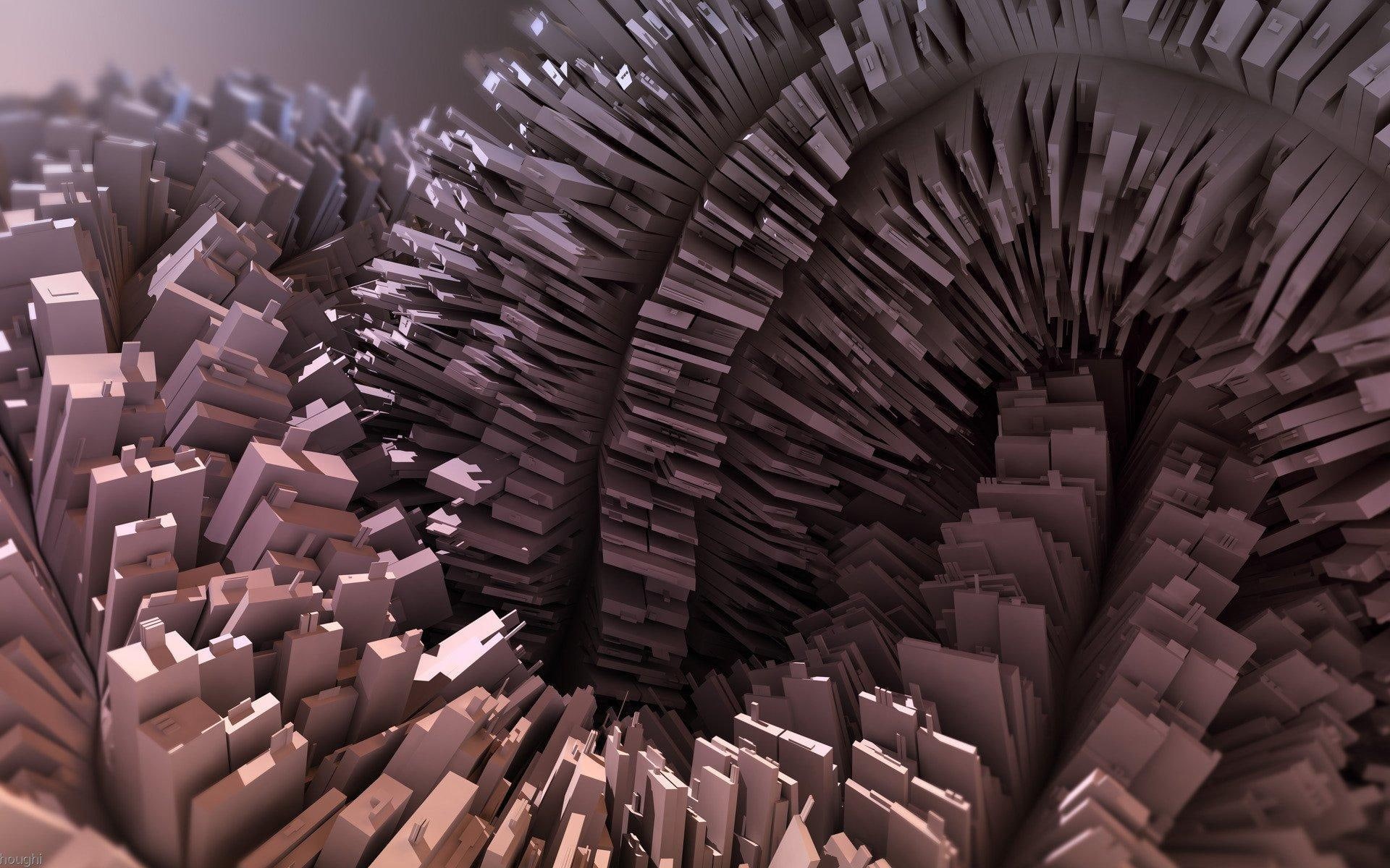 digital, 1080P, d, 3d and abstract, 3d, abstract, maze, HD Wallpaper
