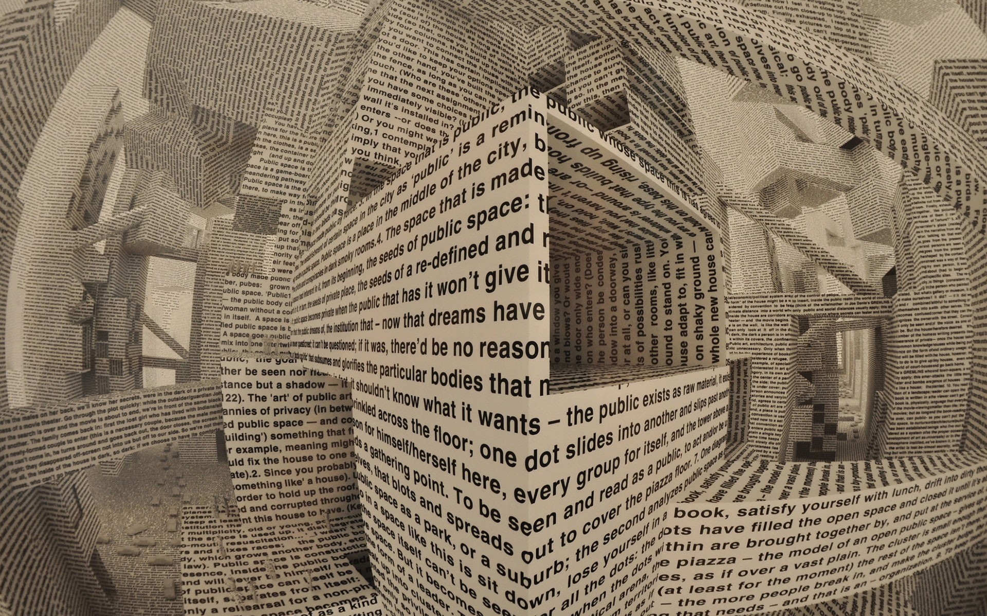 3D, 1080P, maze, abstract, artwork, text, HD Wallpaper