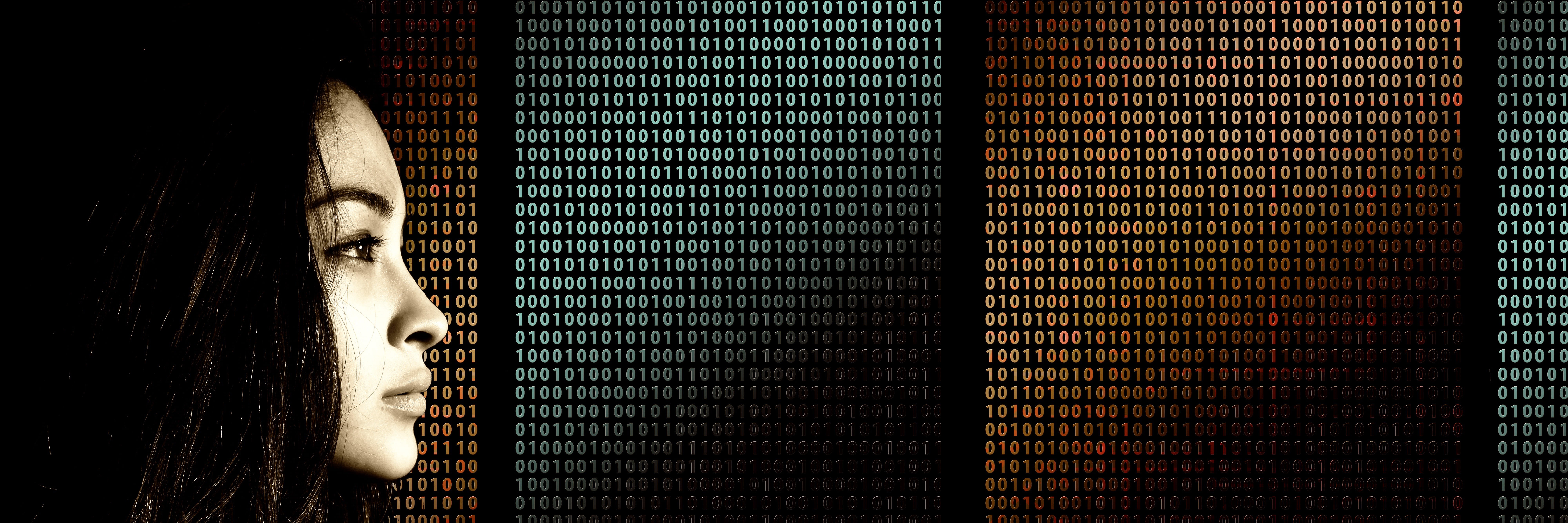 computer, contemplation, face, woman, human body part, close-up, headshot, young women, leisure activity, digitization, pattern, social network, one person, HD Wallpaper