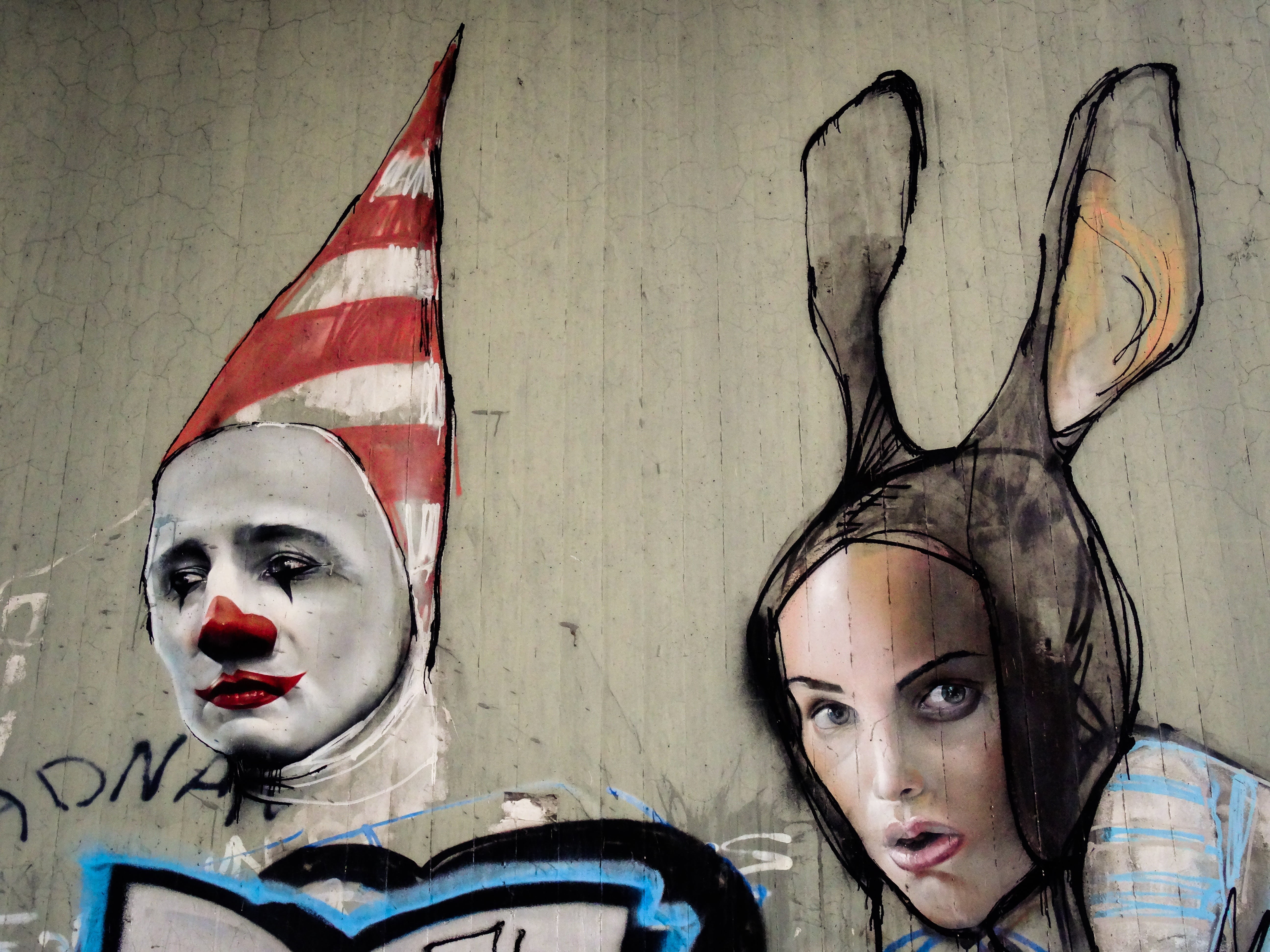 human representation, day, artfully, decoration, hare, painting, hat, 5K, real people, painted, one woman only, red, headshot, young adult, art, paint, HD Wallpaper