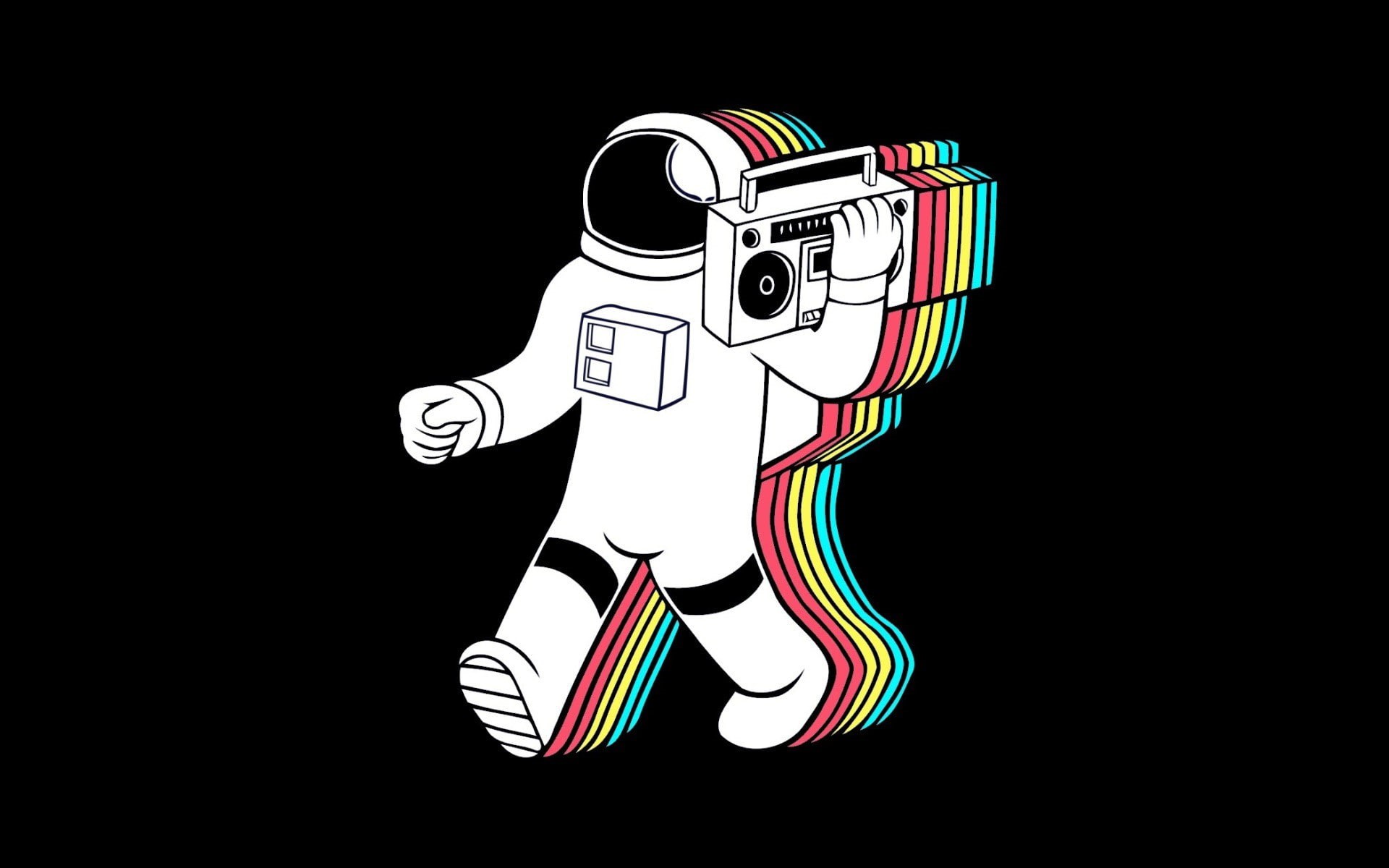 space, A Beautiful Mind, astronaut, 1080P, simple, radio, retro games, HD Wallpaper