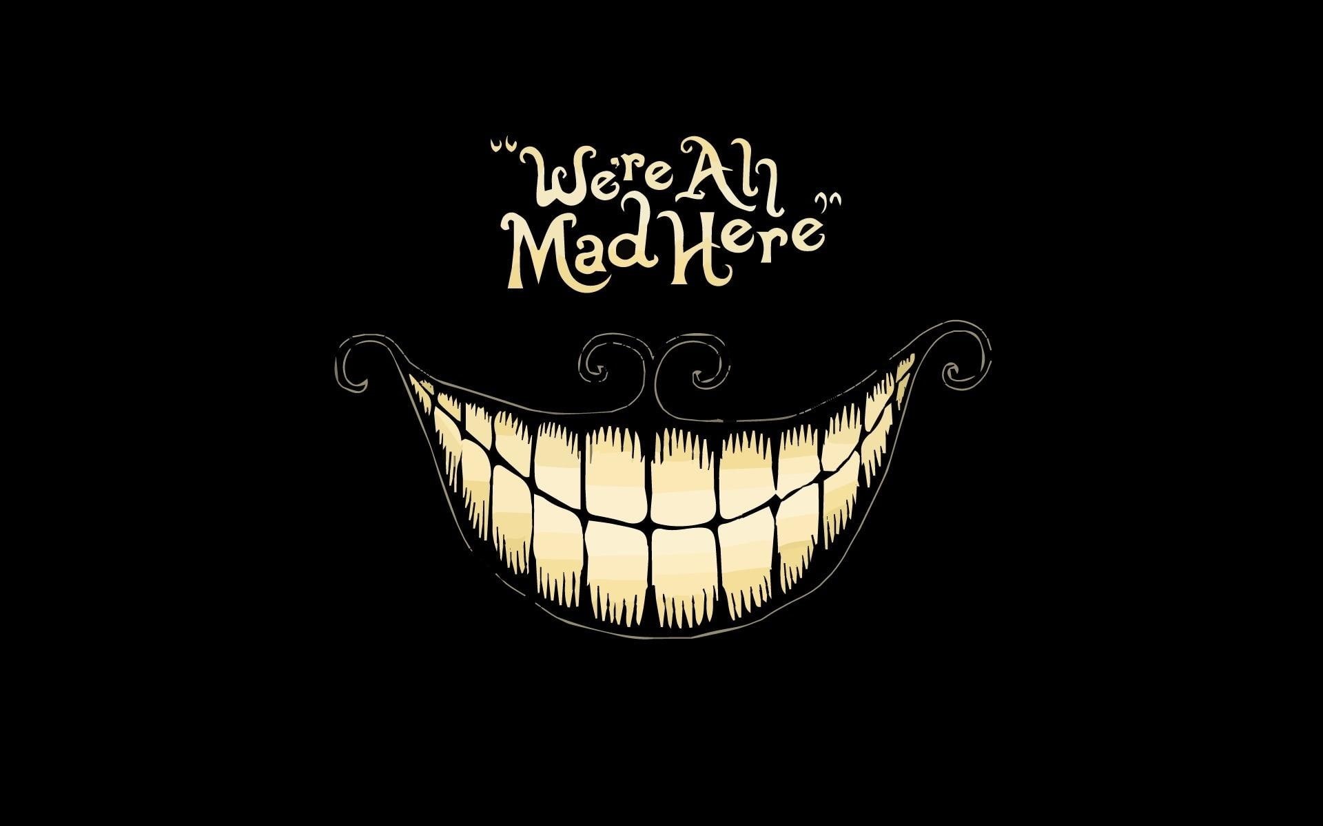 mind-teasers, funny, mad, 1080P, smile, black, HD Wallpaper