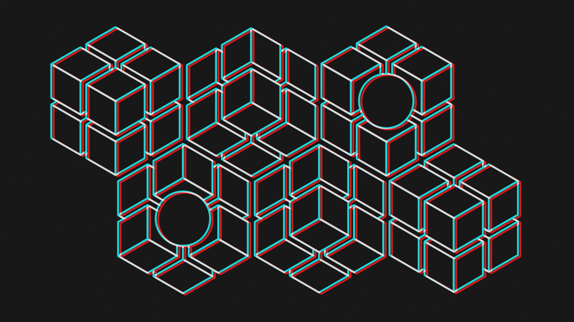 Cube, 1080P, Minimalist, Mind Teaser, Abstract, Glitch Art, HD Wallpaper