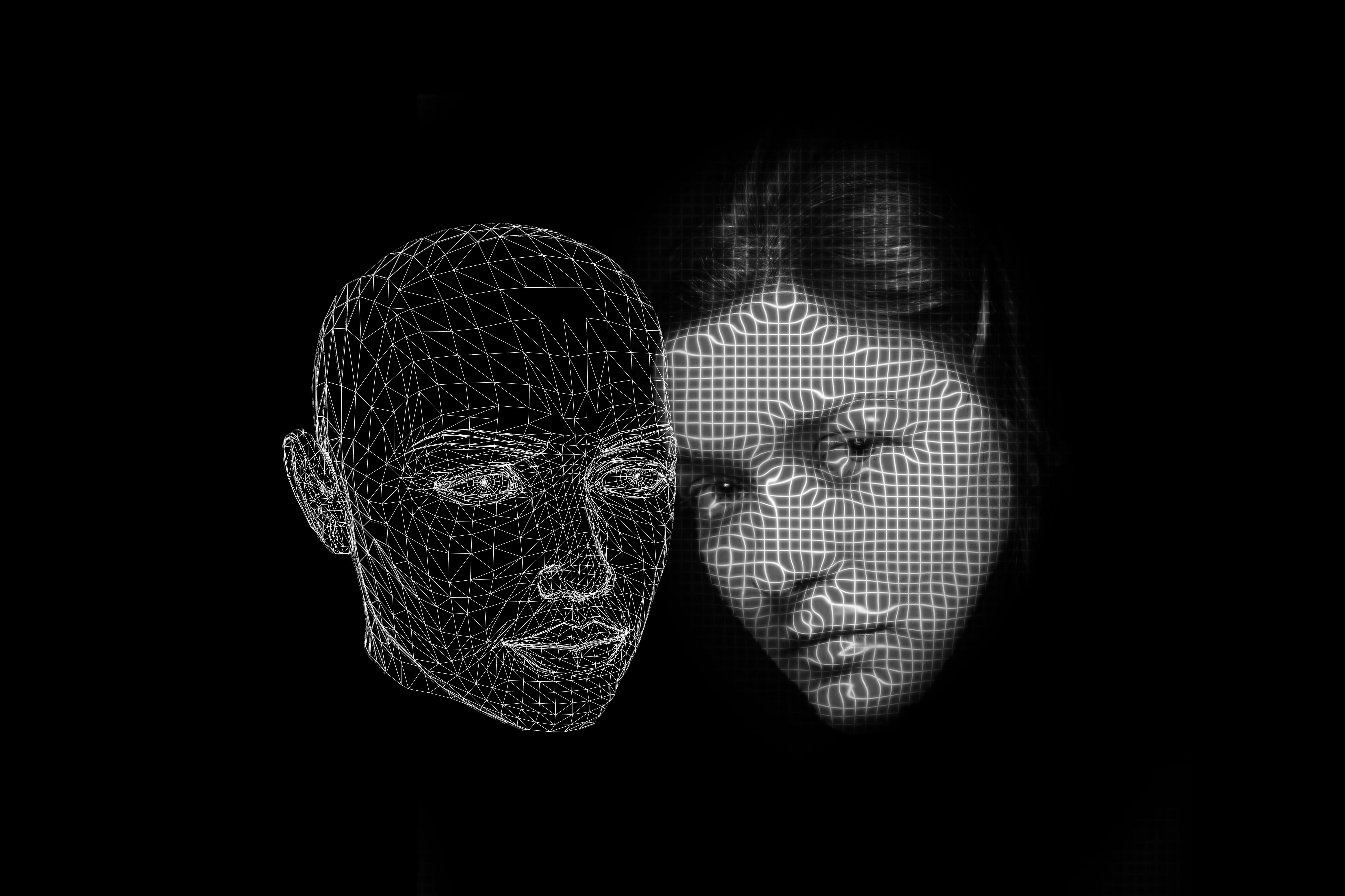 human body part, human head, therapy, one person, creativity, wire rack, finger, black background, woman, hairstyle, artwork, face, close-up, silhouette, HD Wallpaper