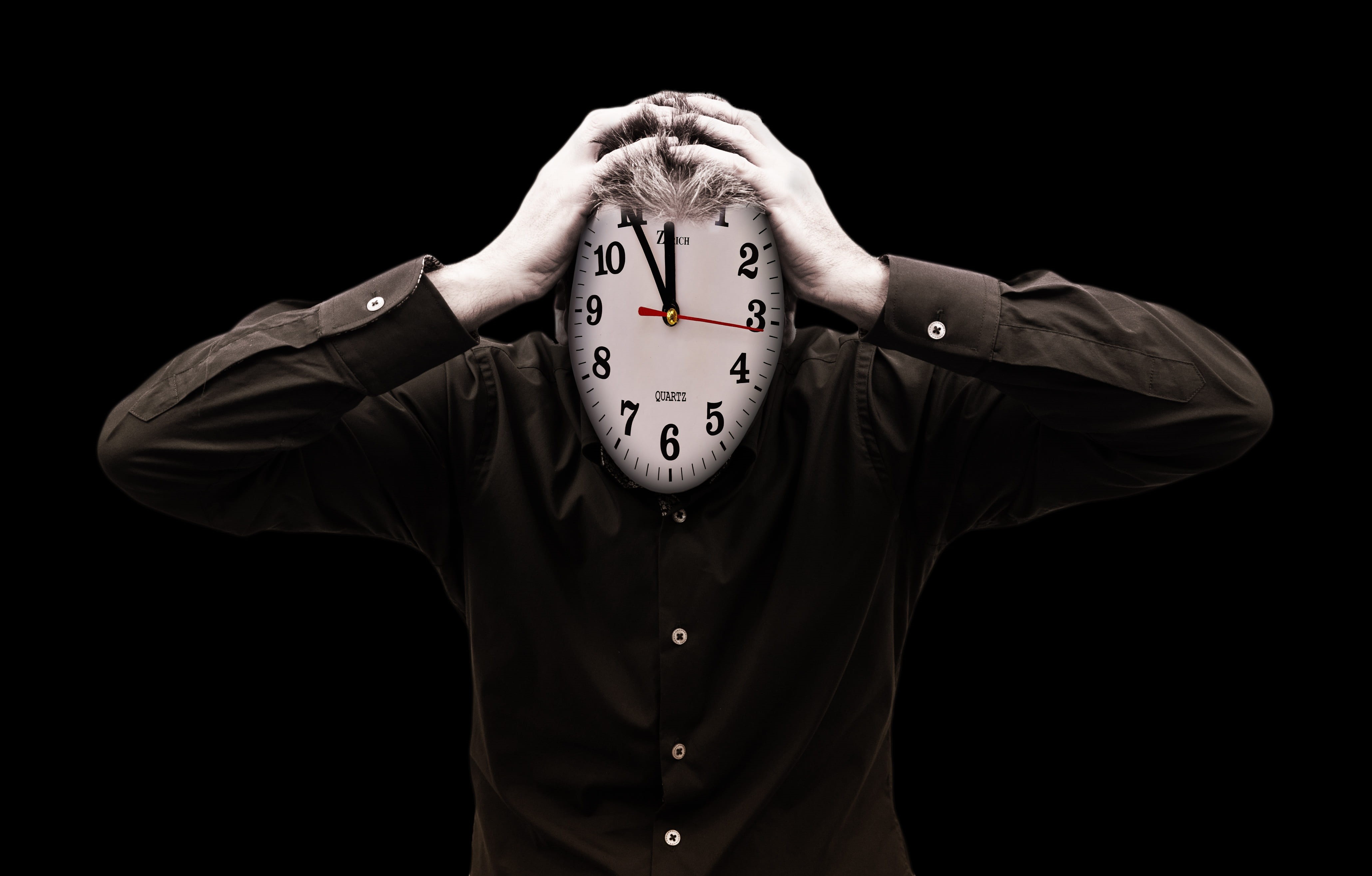 appointment, time window, instrument of time, time travel, silhouettes, baiting, indoors, person, past, black background, pointer, relativity, planning, HD Wallpaper