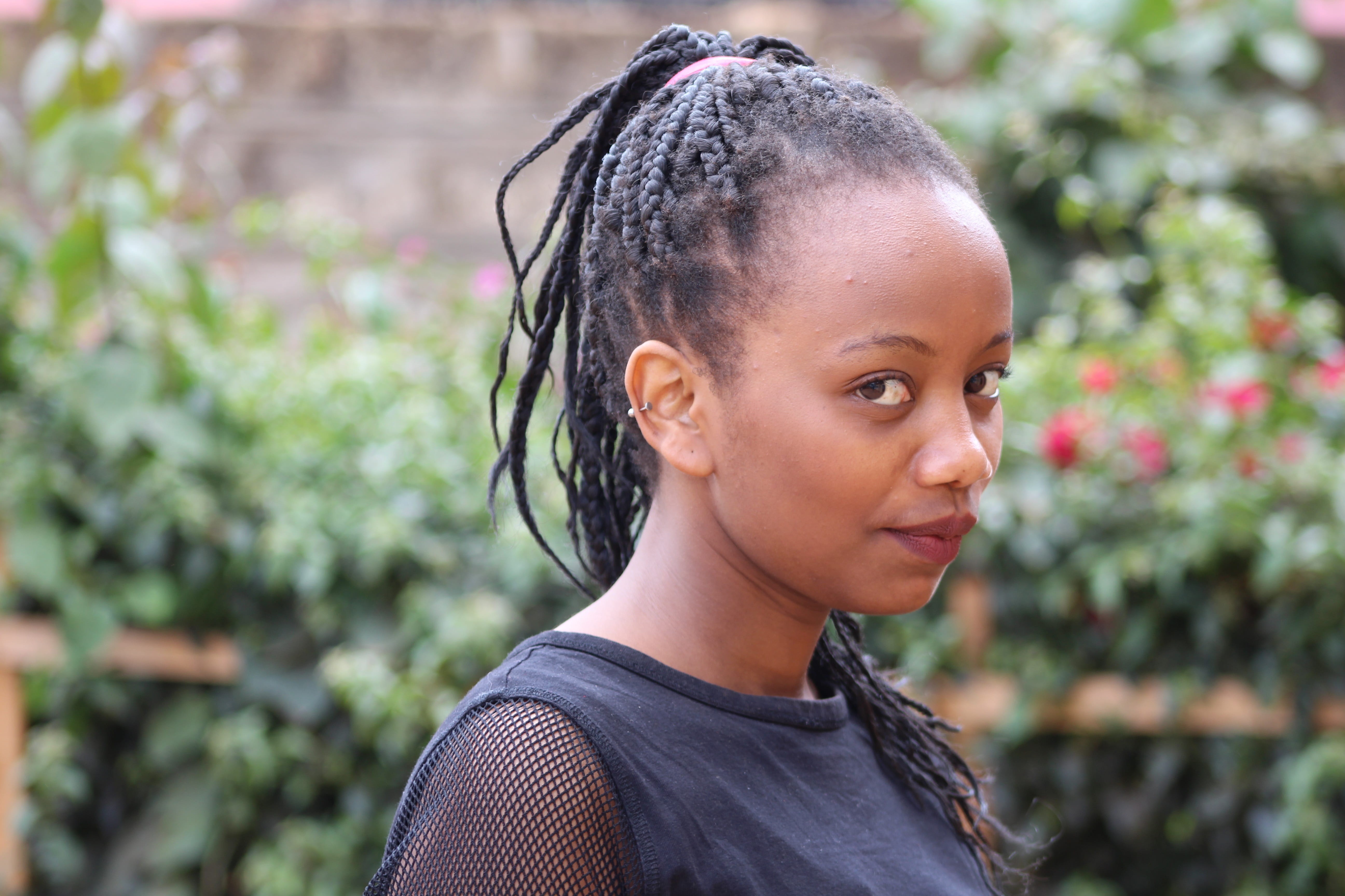 hairstyle, lifestyles, focus on foreground, outdoors, one person, offspring, unsure, human face, beautiful, kenyan, headshot, cute, african lady, childhood, HD Wallpaper