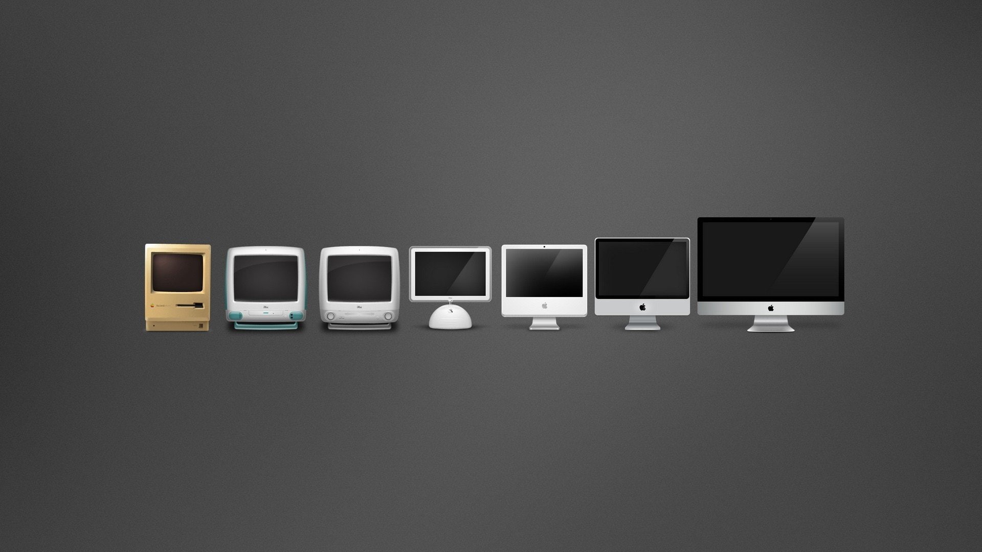 1080P, macintosh, comparisons, evolution, HD Wallpaper
