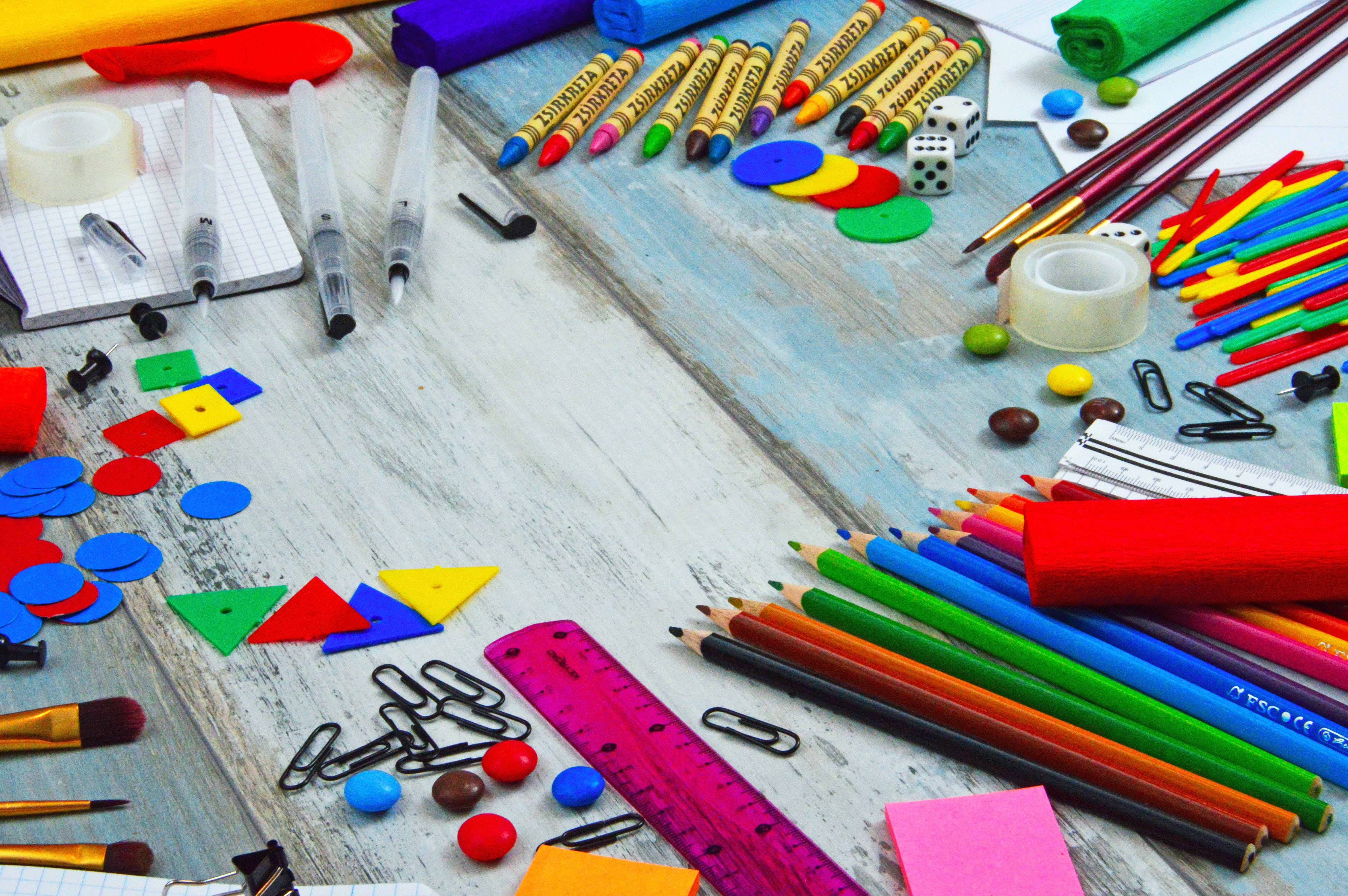 close-up, colored pencil, 5K, pen, school starts, art and craft equipment, education, art and craft, back-to-school package, brush, craft, watercolor, HD Wallpaper