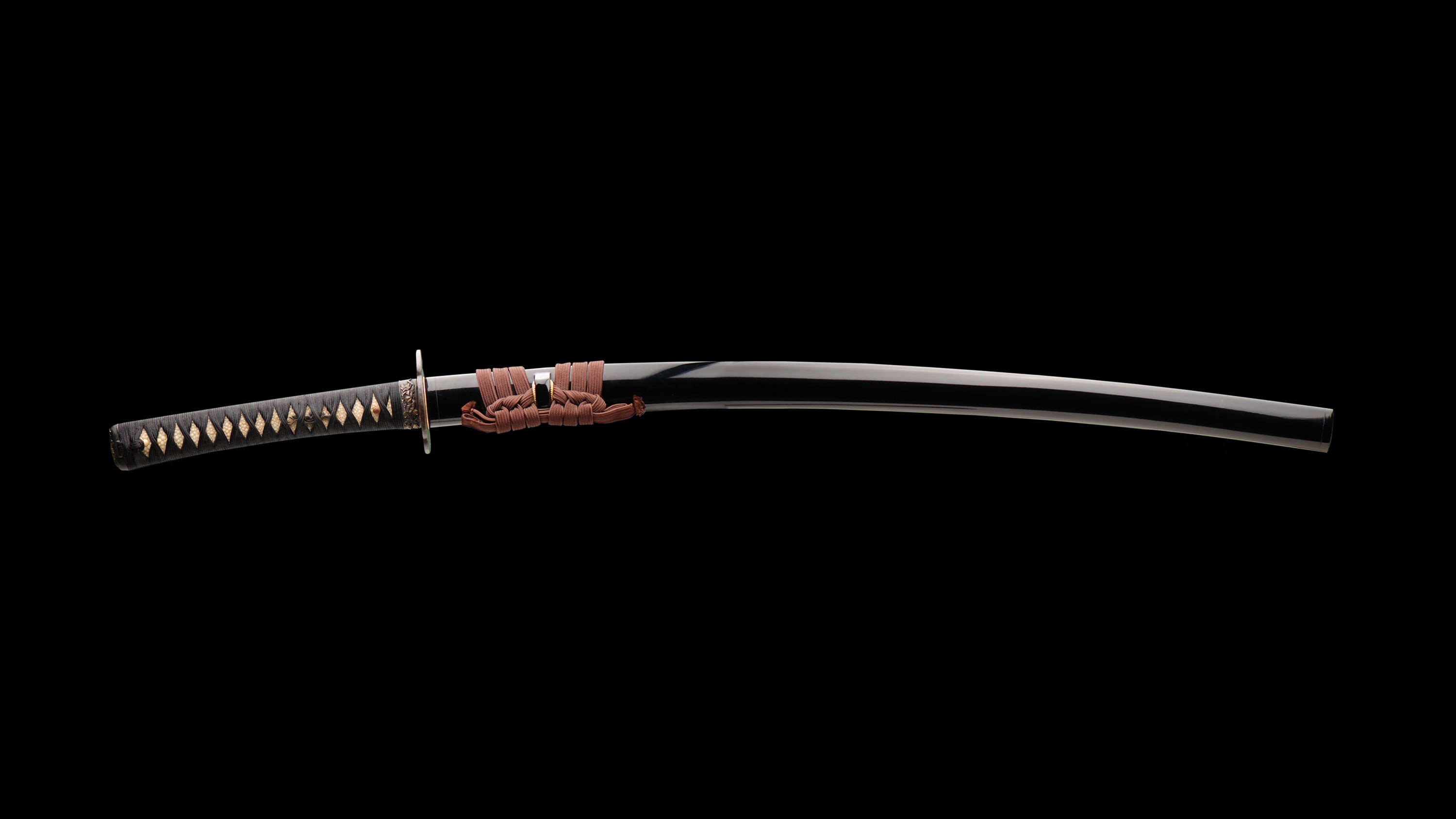 indoors, human body part, kenjutsu, isolated, steel, black background, equipment, 2K, colored background, sharp, handled, anxiety, communication, scabbard, HD Wallpaper