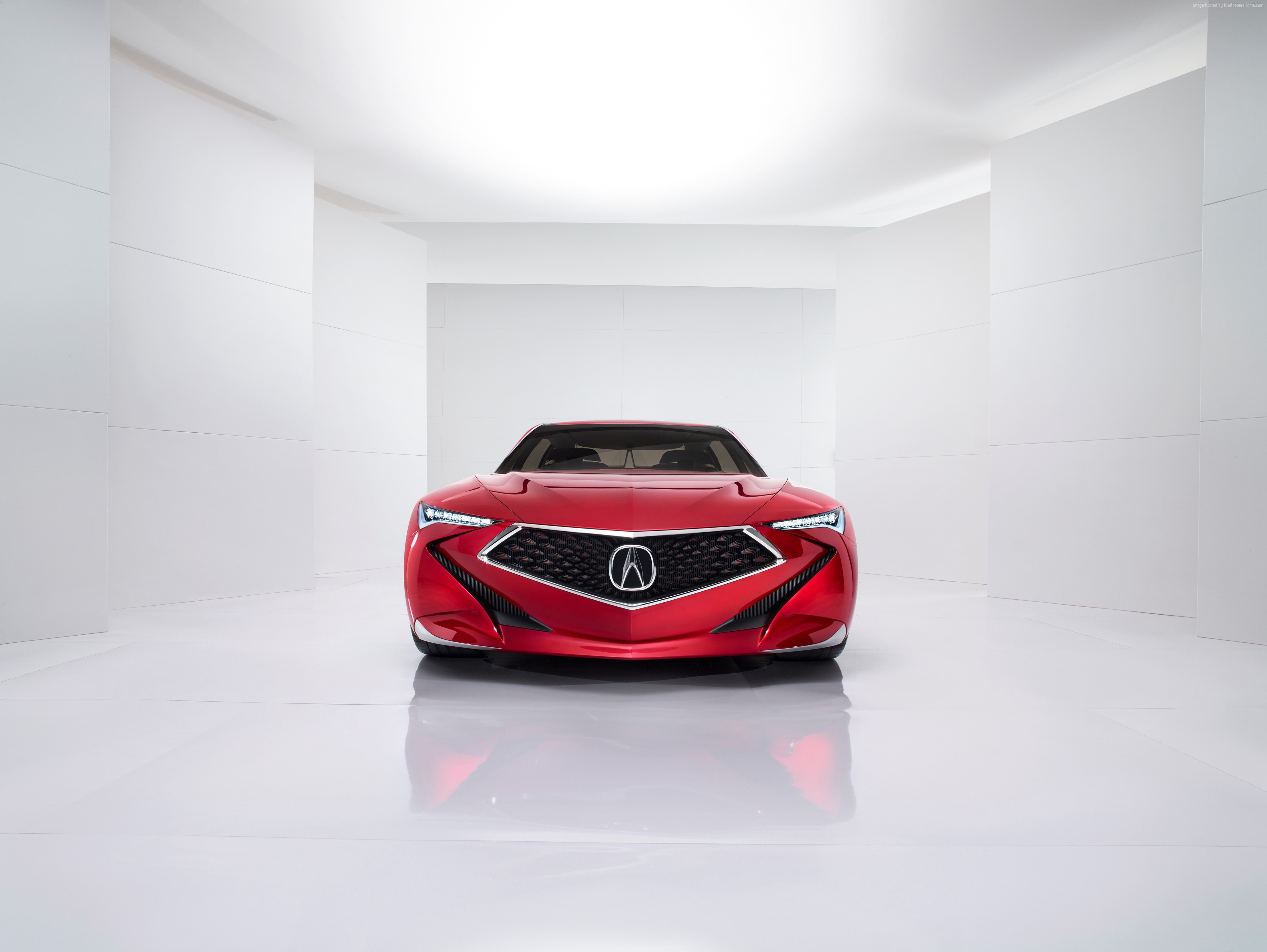 Acura Precision, red, 4K, detroit auto show 2016, HD Wallpaper