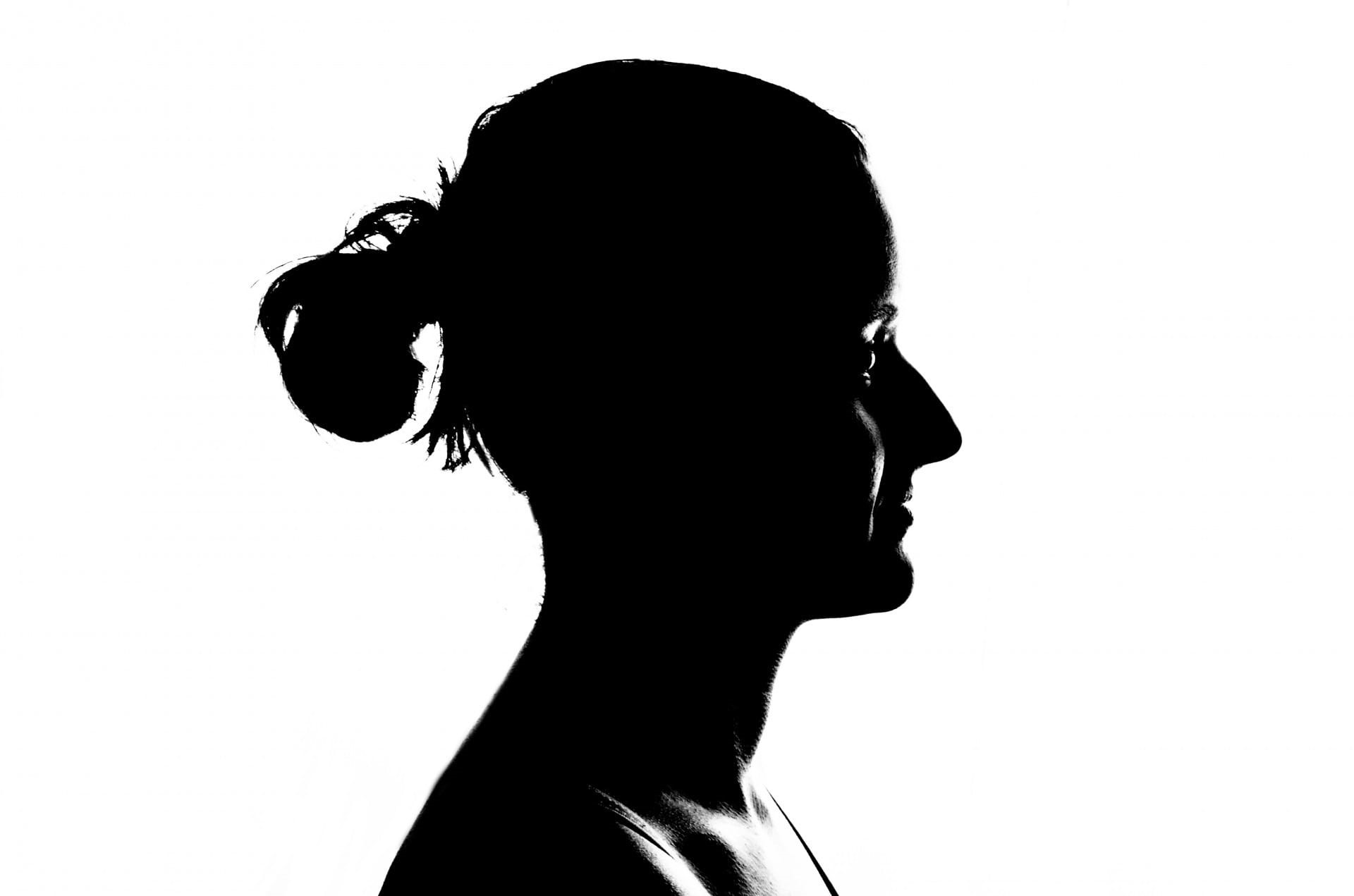 modern, delineation, abstract, men, female, 1080P, Isolated, white background, contemplation, one person, human face, cute, indoors, fun, Face, profile view, HD Wallpaper