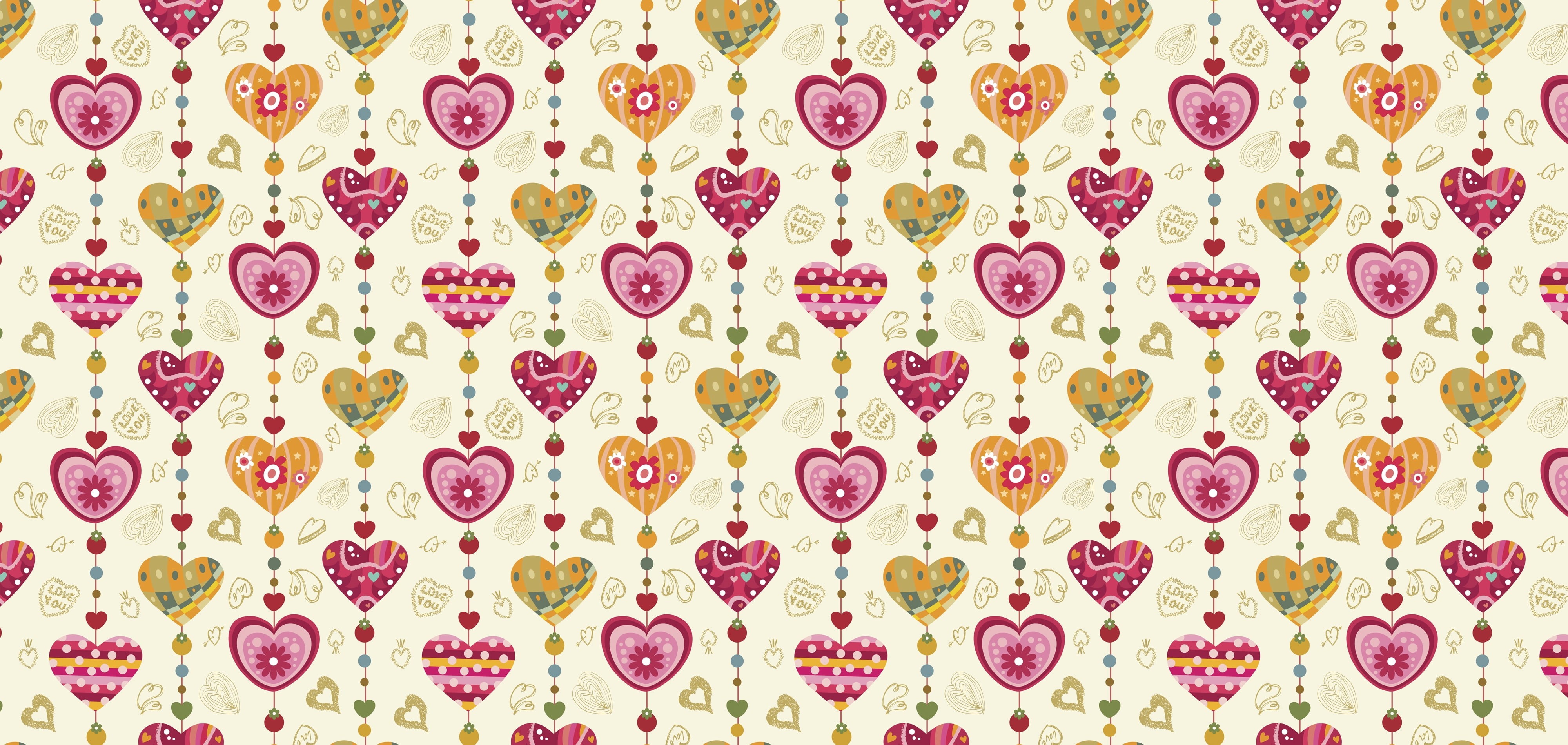 directly above, abstract, still life, cute, full frame, decoration, textured, red, painted Image, floral Pattern, retro Styled, close-up, heart Shape, vector, HD Wallpaper