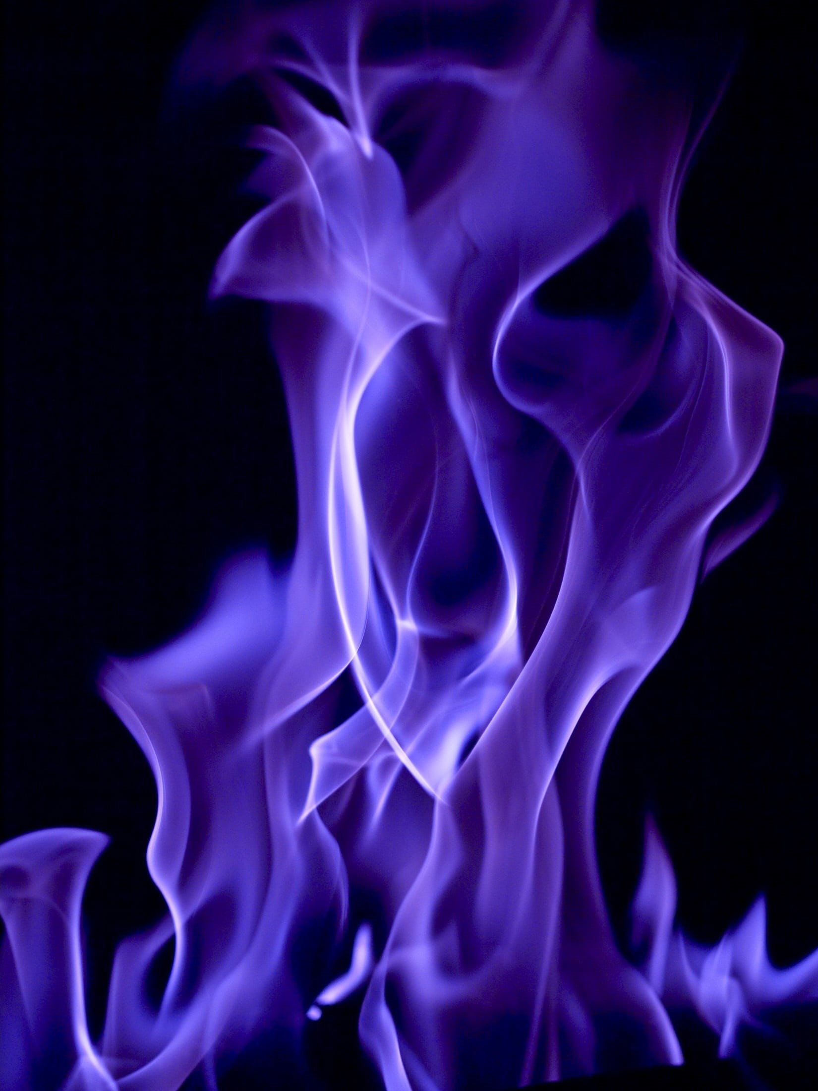 heat - temperature, 1080P, curve, no people, studio shot, flickering, flowing, colorful, blue, close-up, bright, flame, flames, smoke - physical structure, Phone HD Wallpaper
