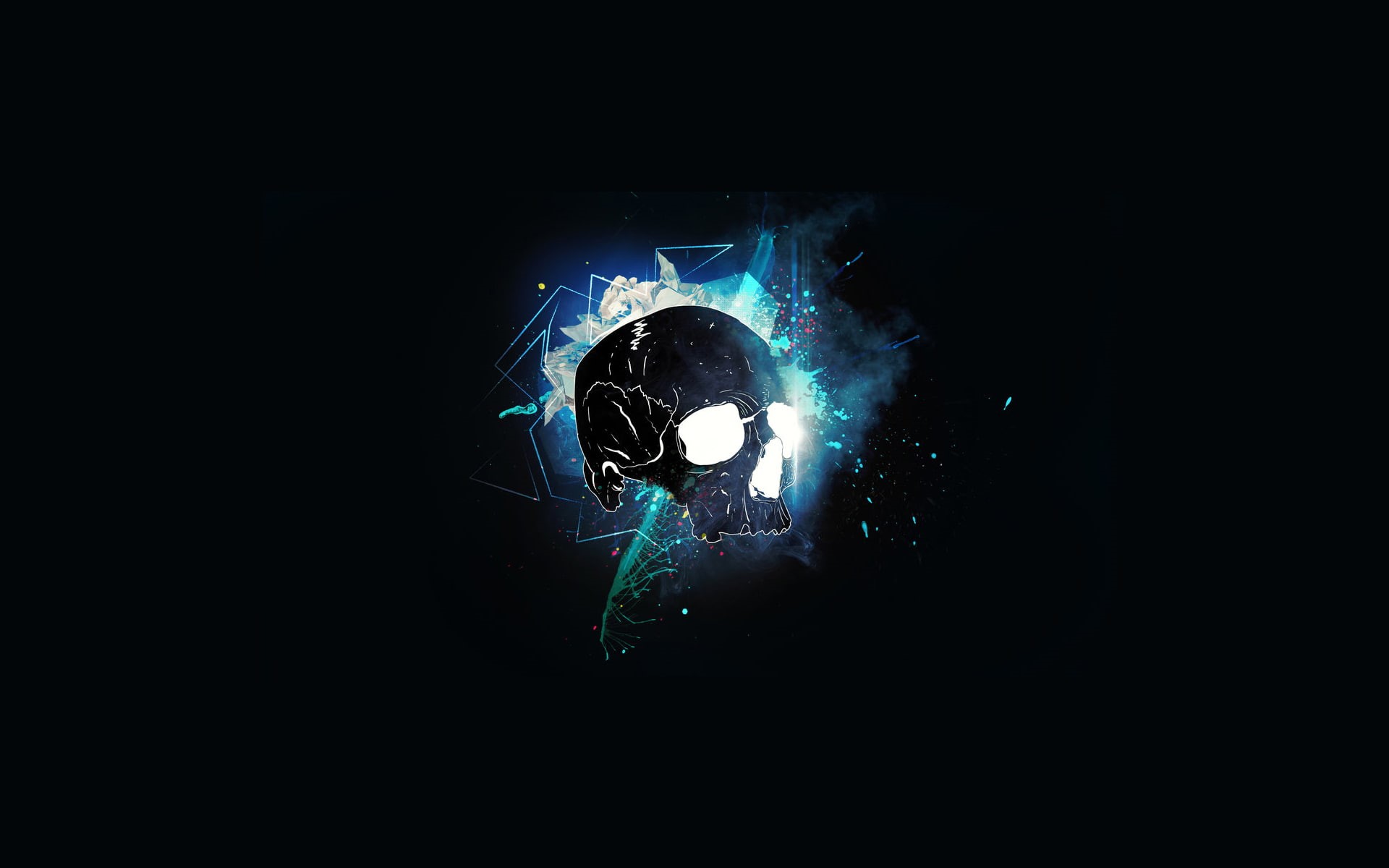 cosmic, skull, black, abstract, hd, 1080P, illustration, digital/artwork, HD Wallpaper