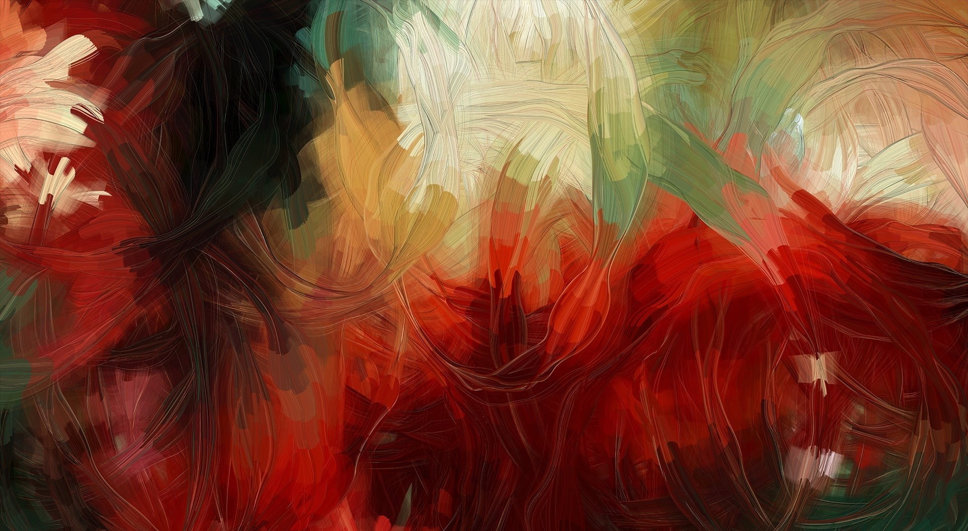 digital composite, finger, indoors, textured, close-up, Abstract, white, painting, cg art, red, backgrounds, multi colored, day, green, art, pattern, plant, HD Wallpaper