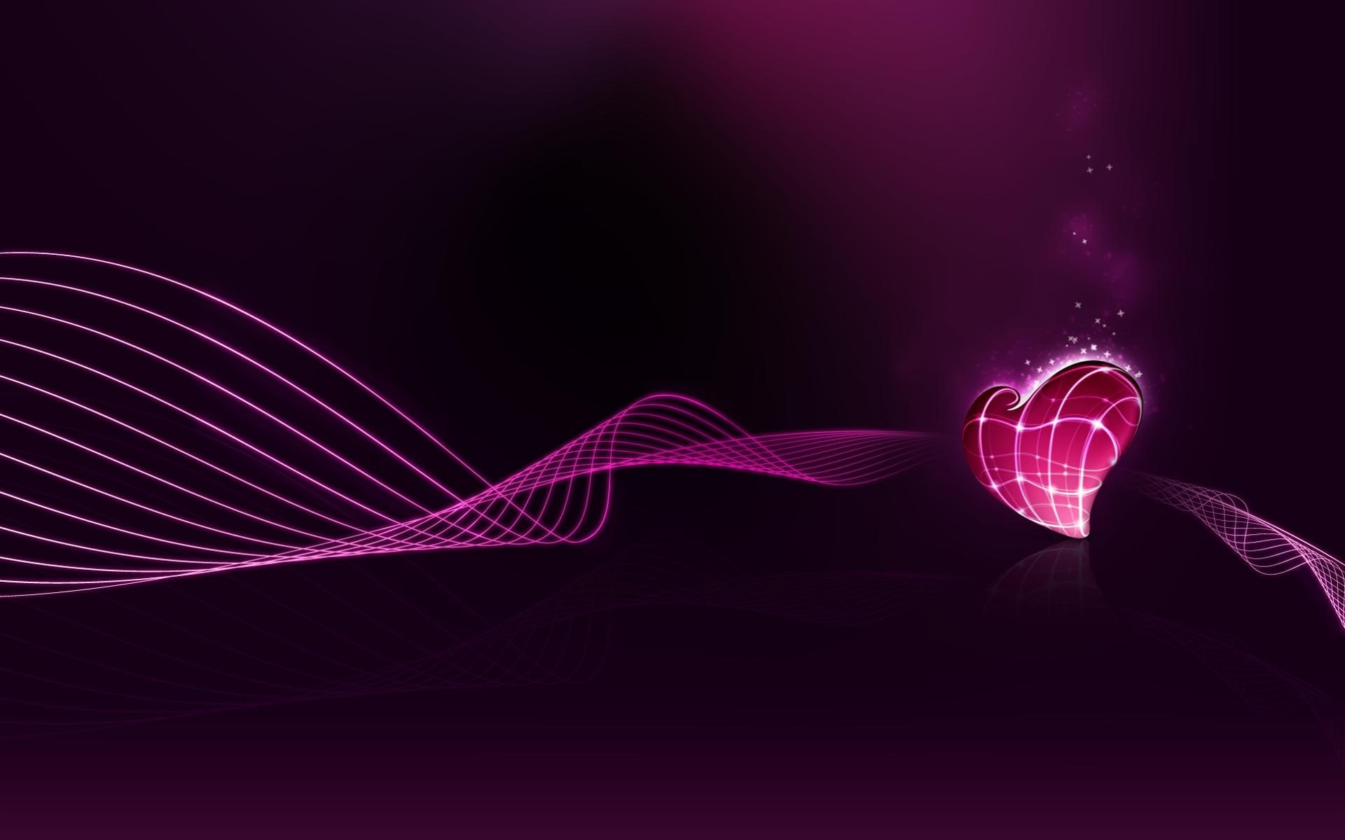 illustration, digital, 1080P, shape, art, romance, abstract, heart, love, digital art, HD Wallpaper