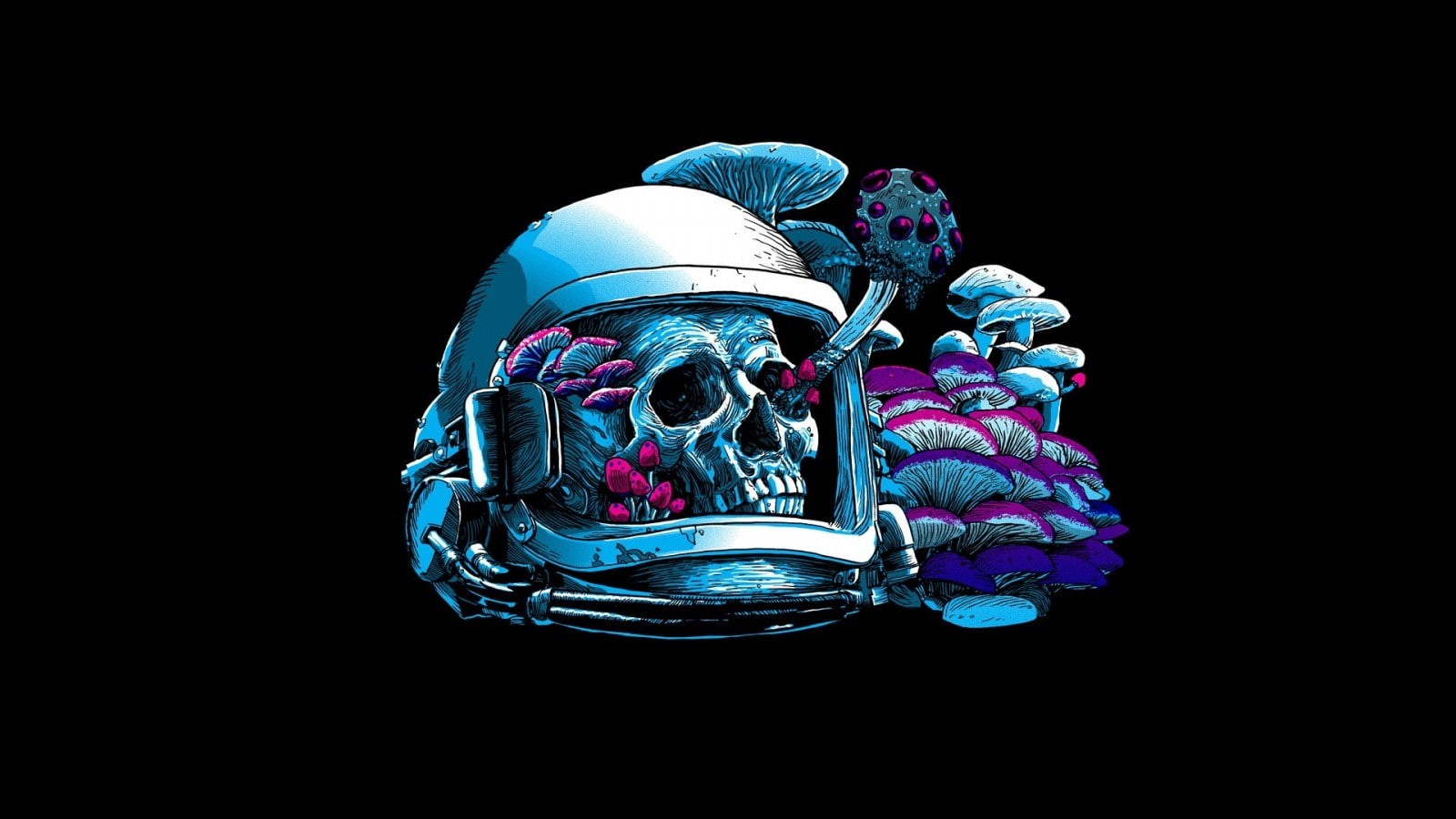 720P, astronautics, astronaut, skull, artwork, HD Wallpaper