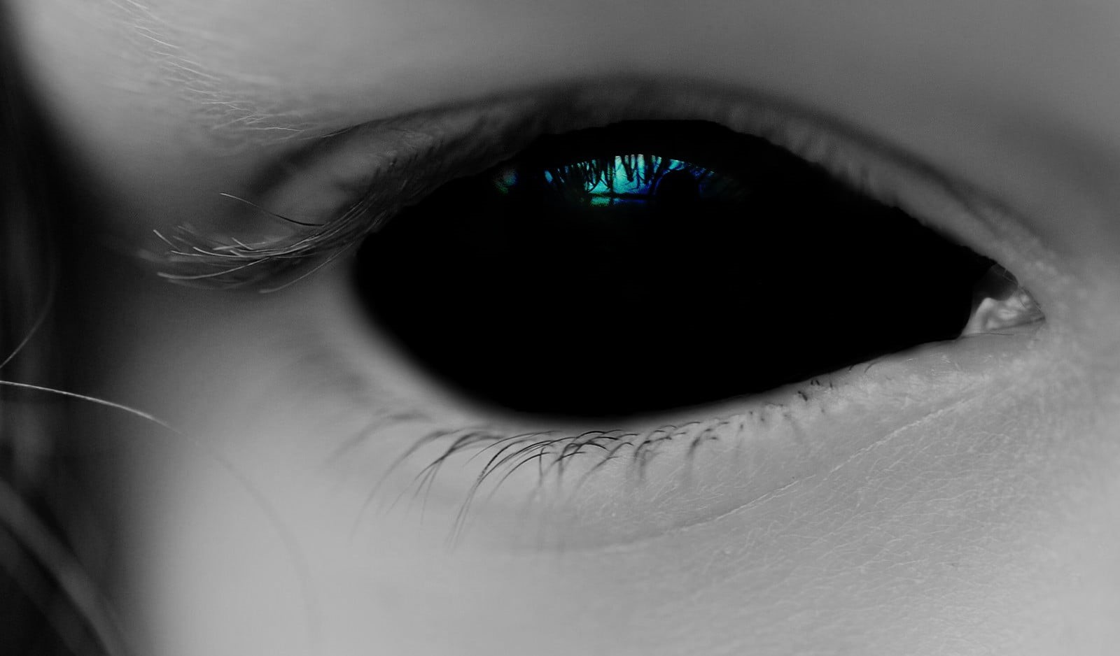 eyeball, human body part, human skin, black, one person, macro, adult, women, eye, demon, beautiful woman, unrecognizable person, eyebrow, skin, person, HD Wallpaper