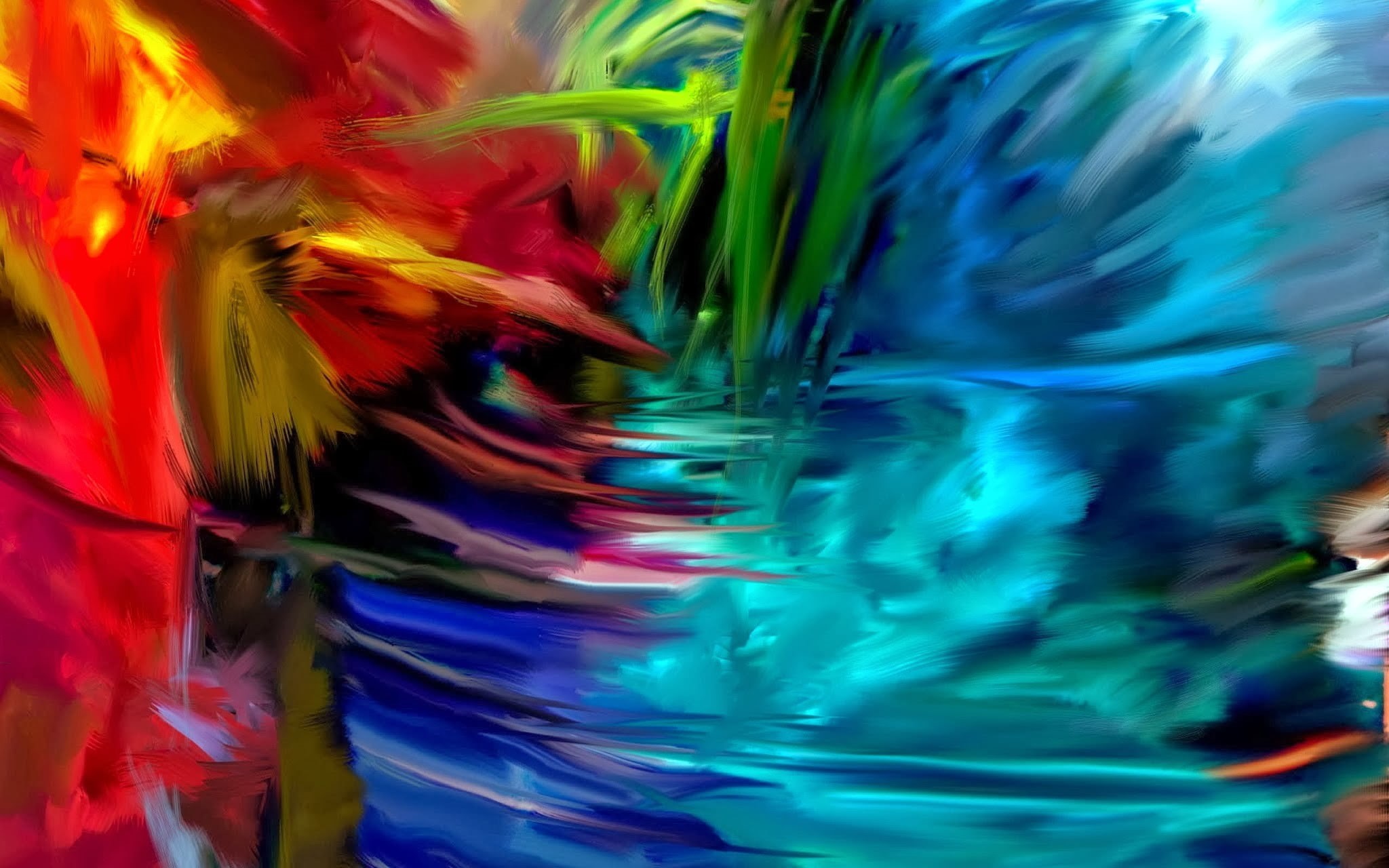 1080P, complexity, flower, smudged, pattern, purple, mixing, artwork, multi colored, blurred motion, backgrounds, paint, creativity, blue, water, day, HD Wallpaper
