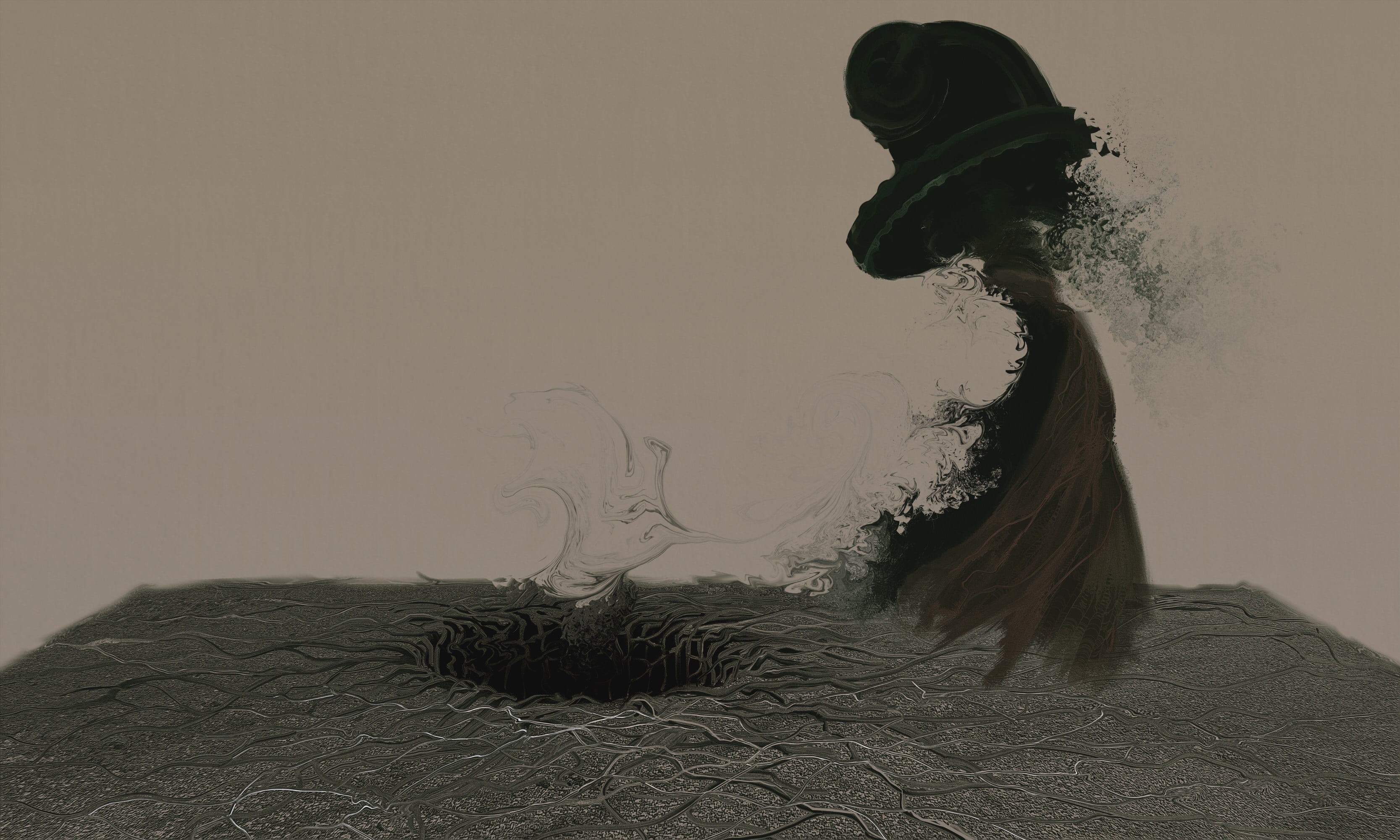 human hair, adult, nature, obscured face, indoors, 2K, headshot, portrait, wall - building feature, surreal, lifestyles, digital art, motion, long hair, HD Wallpaper