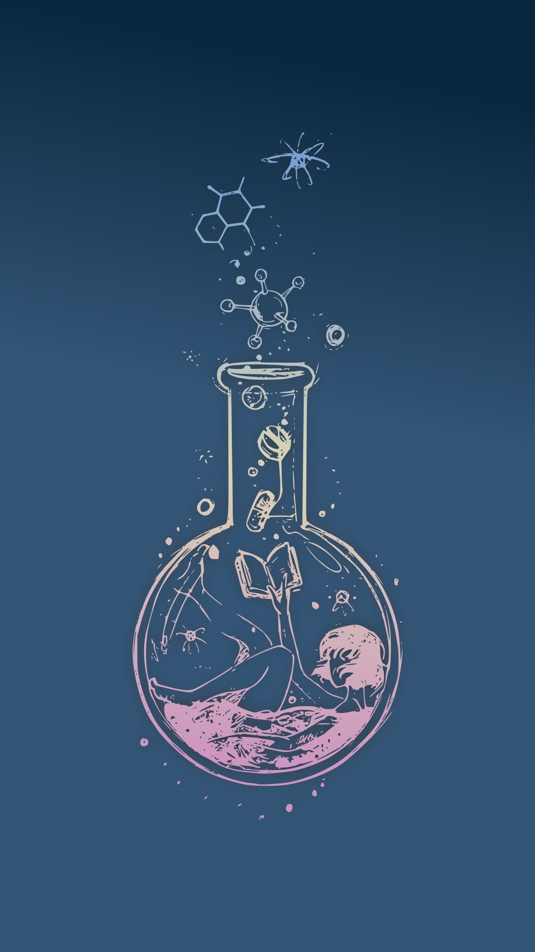 chemistry, science, 1080P, anime girls, Phone HD Wallpaper
