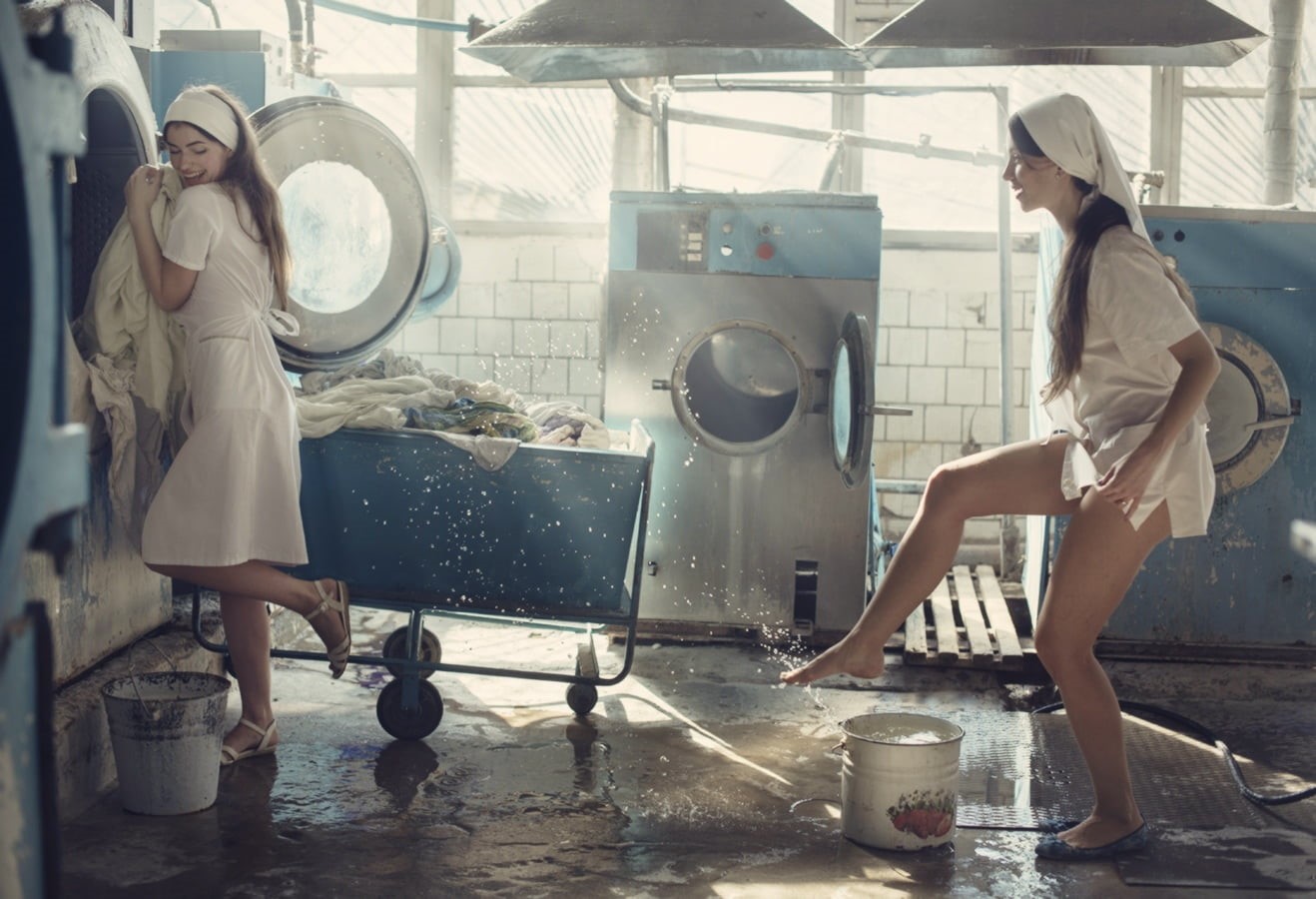 720P, laundry, legs, togetherness, clothing, housework, standing, day, real people, cleaning, full length, adult, brunette, two people, women, people, HD Wallpaper