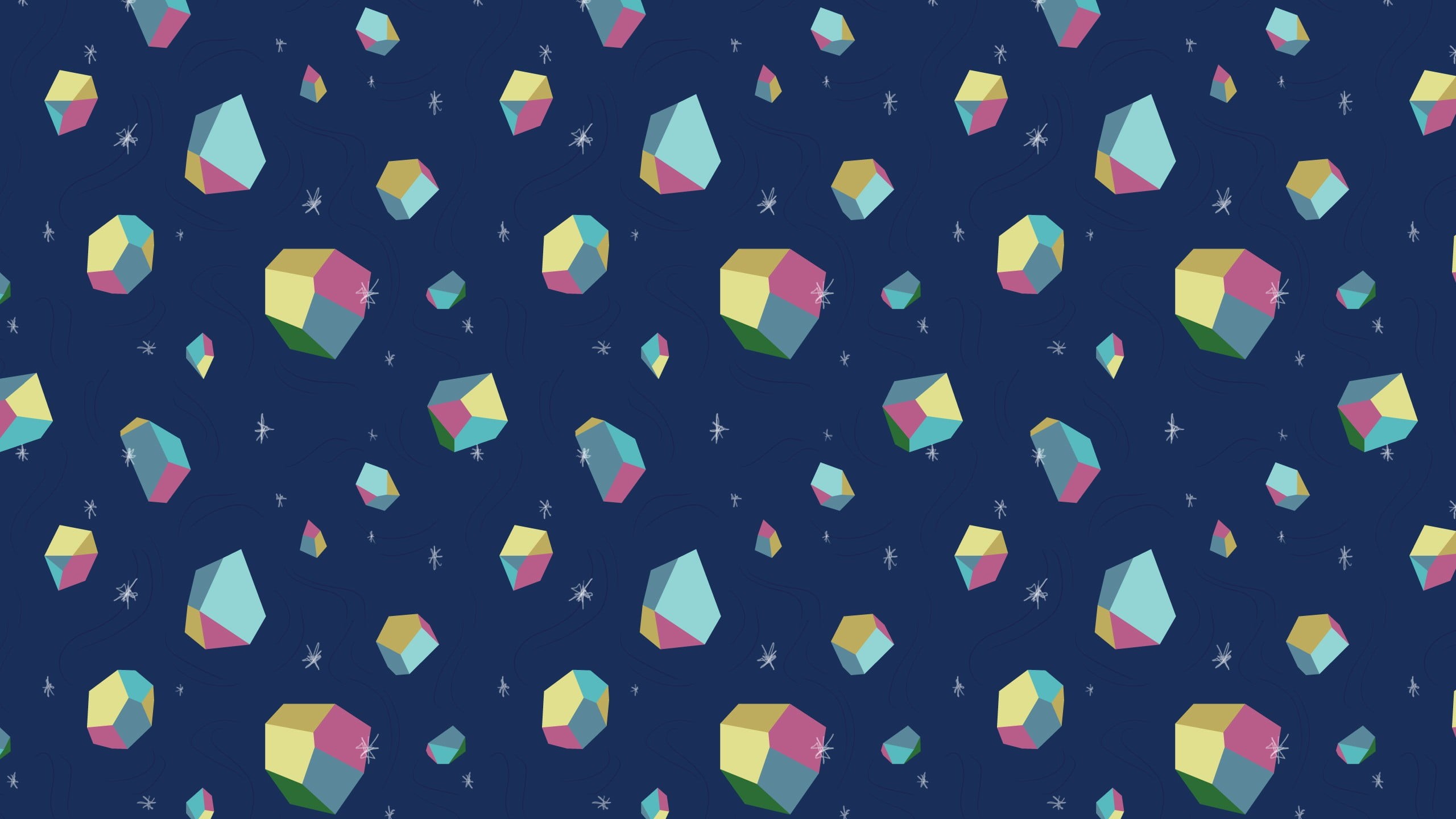 indoors, simple background, colorful, full frame, pattern, digital art, abundance, backgrounds, 3D, blue background, close-up, texture, 2K, abstract, studio shot, HD Wallpaper