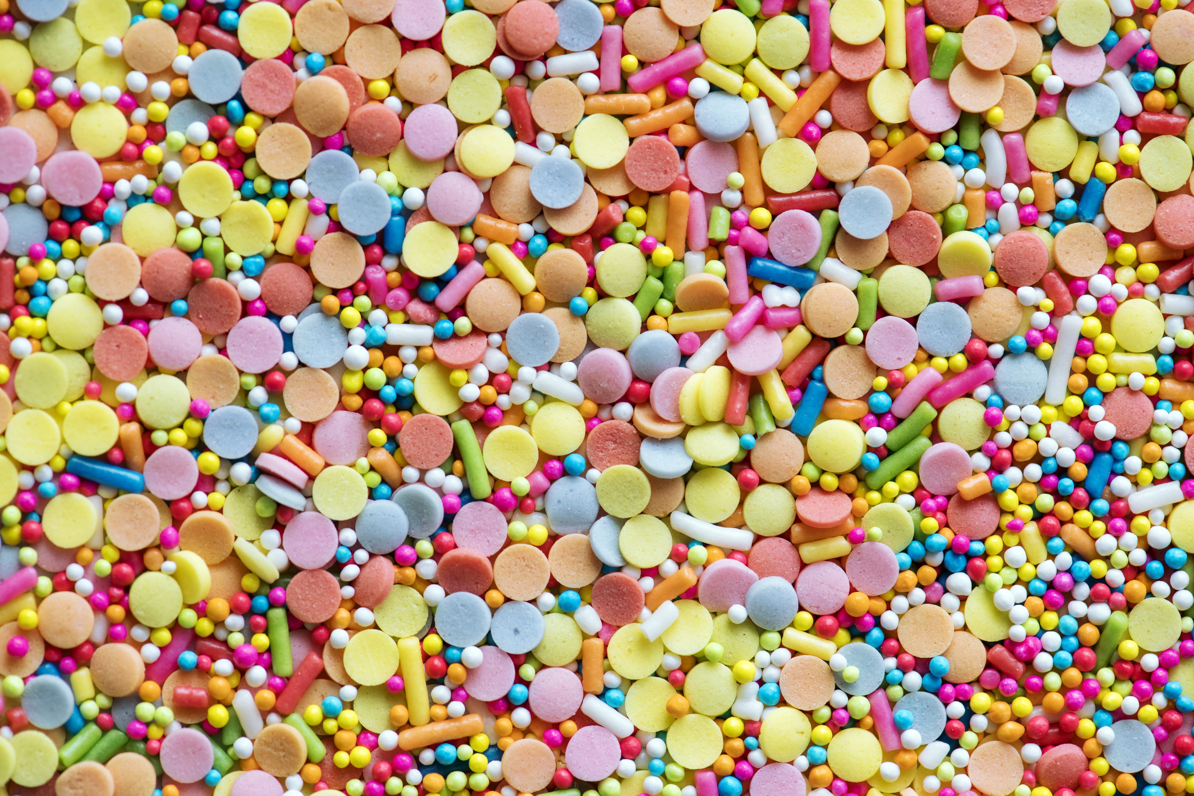 abundance, backgrounds, ornament, festive, temptation, tasty, confection, childhood, full frame, choice, multi colored, bunch, event, party - social event, HD Wallpaper