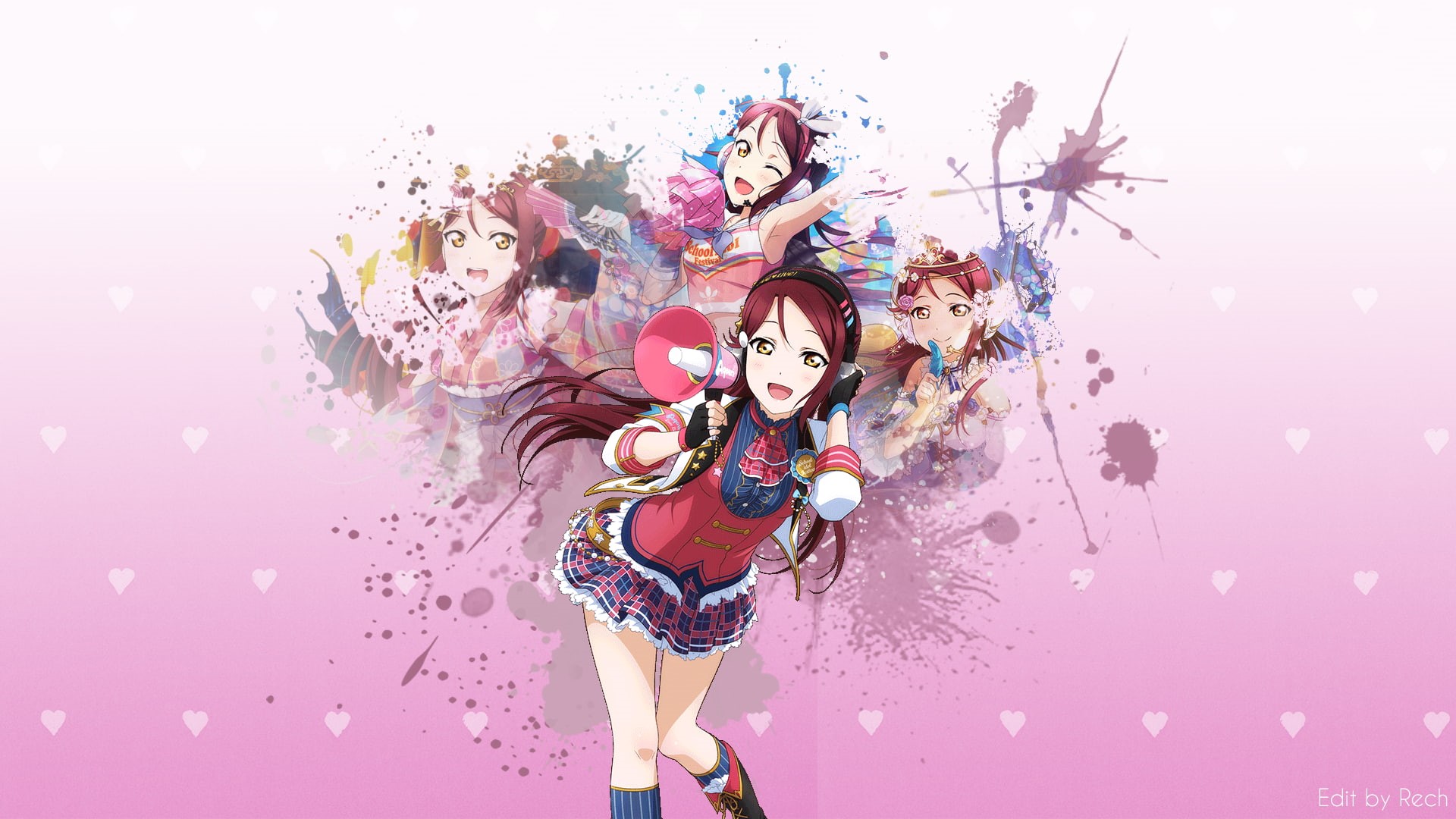 party - social event, Love Live! Sunshine, people, motion, adult, 1080P, confetti, clothing, women, young women, indoors, Sakurauchi Riko, celebration, HD Wallpaper