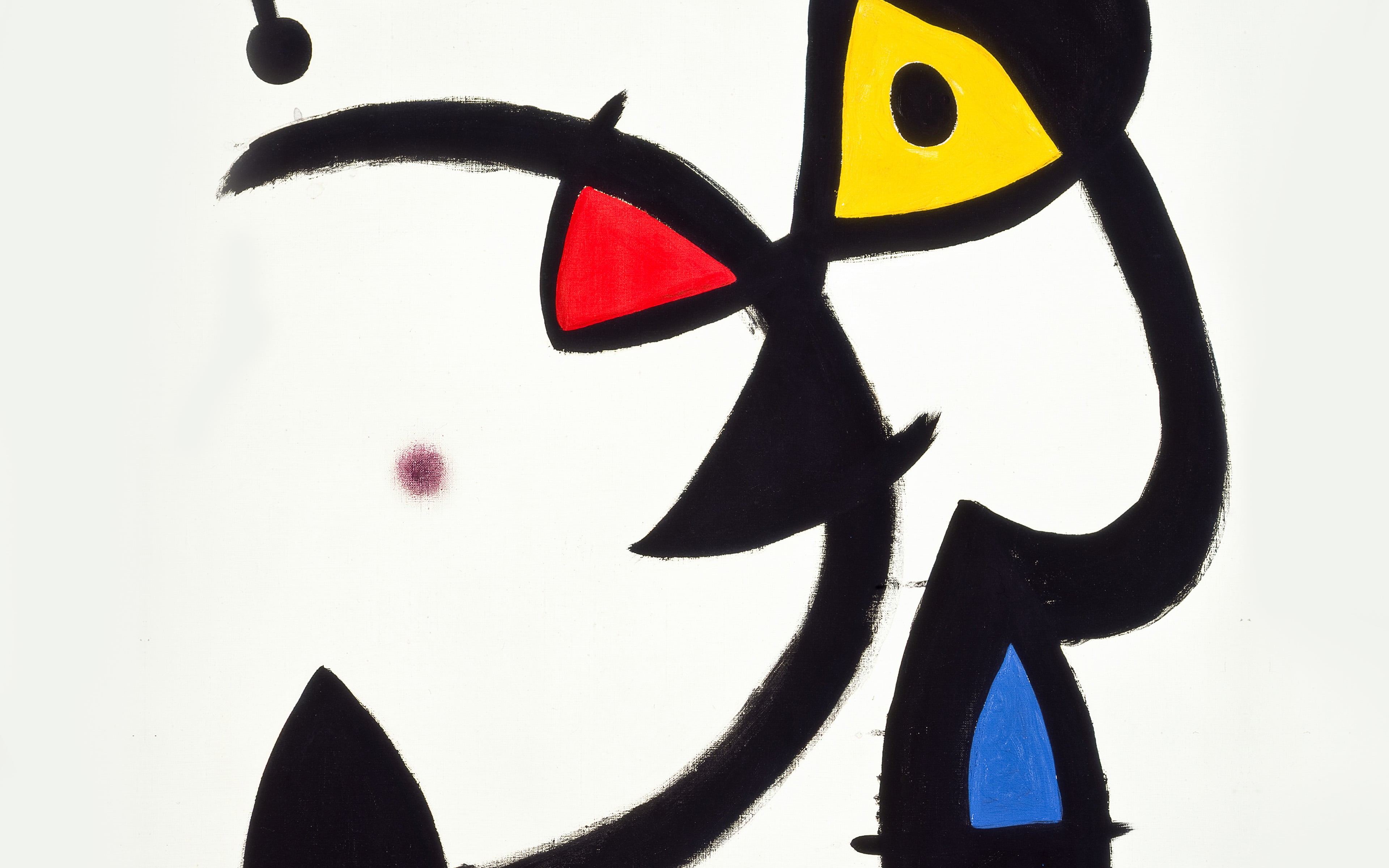abstract, animal themes, art and craft, creativity, white background, black color, joan, studio shot, close-up, illustration, representation, miro, art, HD Wallpaper