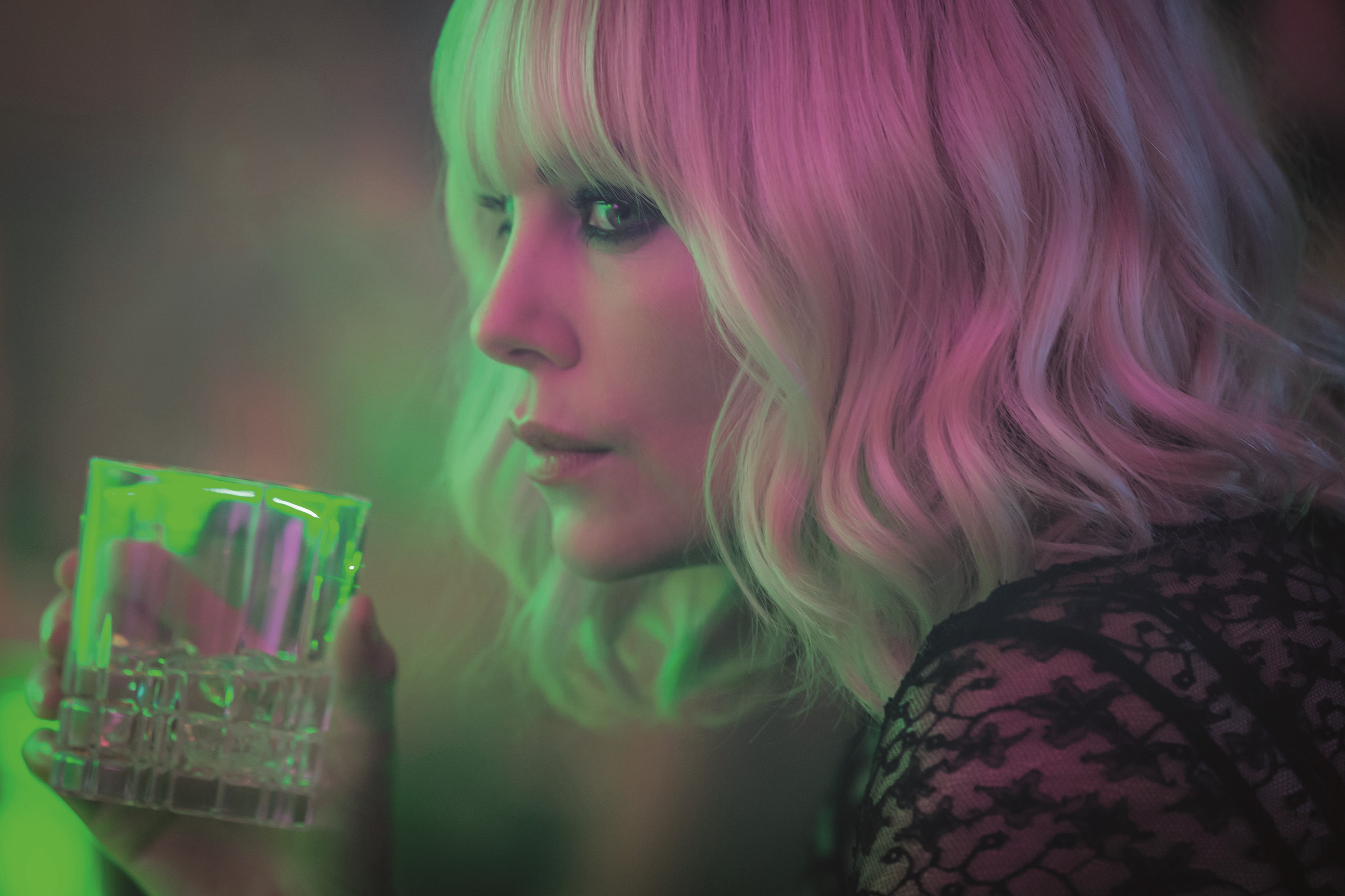 theron, blonde, charlize, atomic, 4K, HD Wallpaper