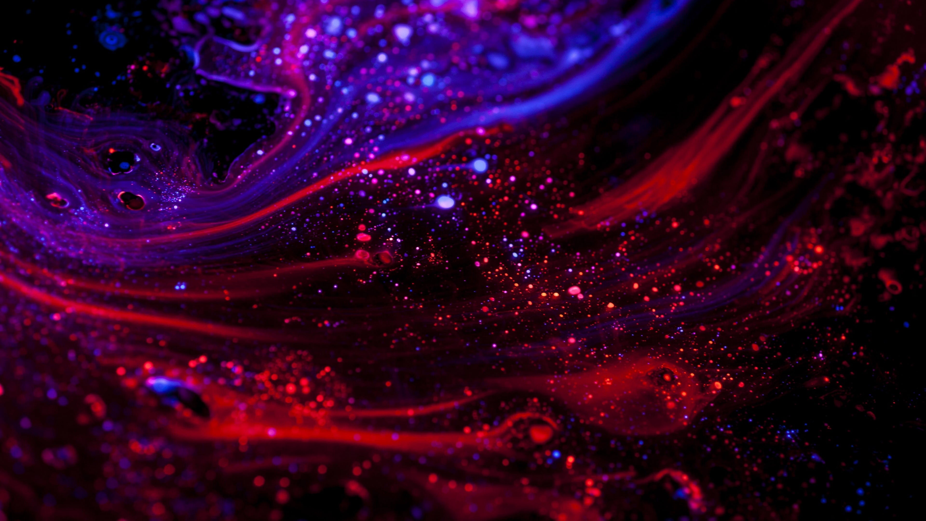 beauty in nature, underwater, chaos, animal themes, nature, darkness, fluid, purple, sparkle, complexity, shine, psychedelic art, abstract, water, liquid, HD Wallpaper
