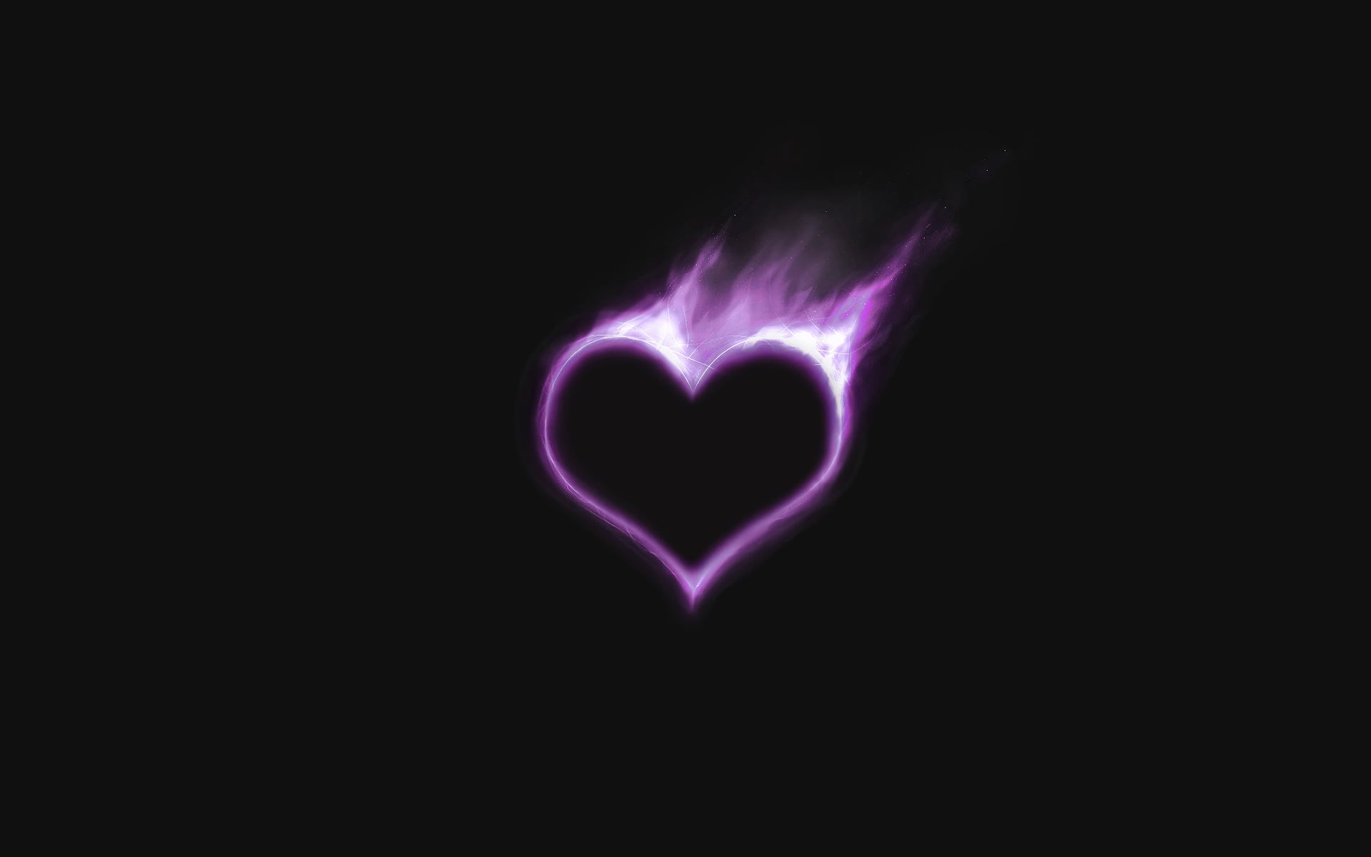 Love, illuminated, copy space, romance, symbol, fire - Natural Phenomenon, red, light - Natural Phenomenon, Purple, pattern, communication, heart Shape, HD Wallpaper