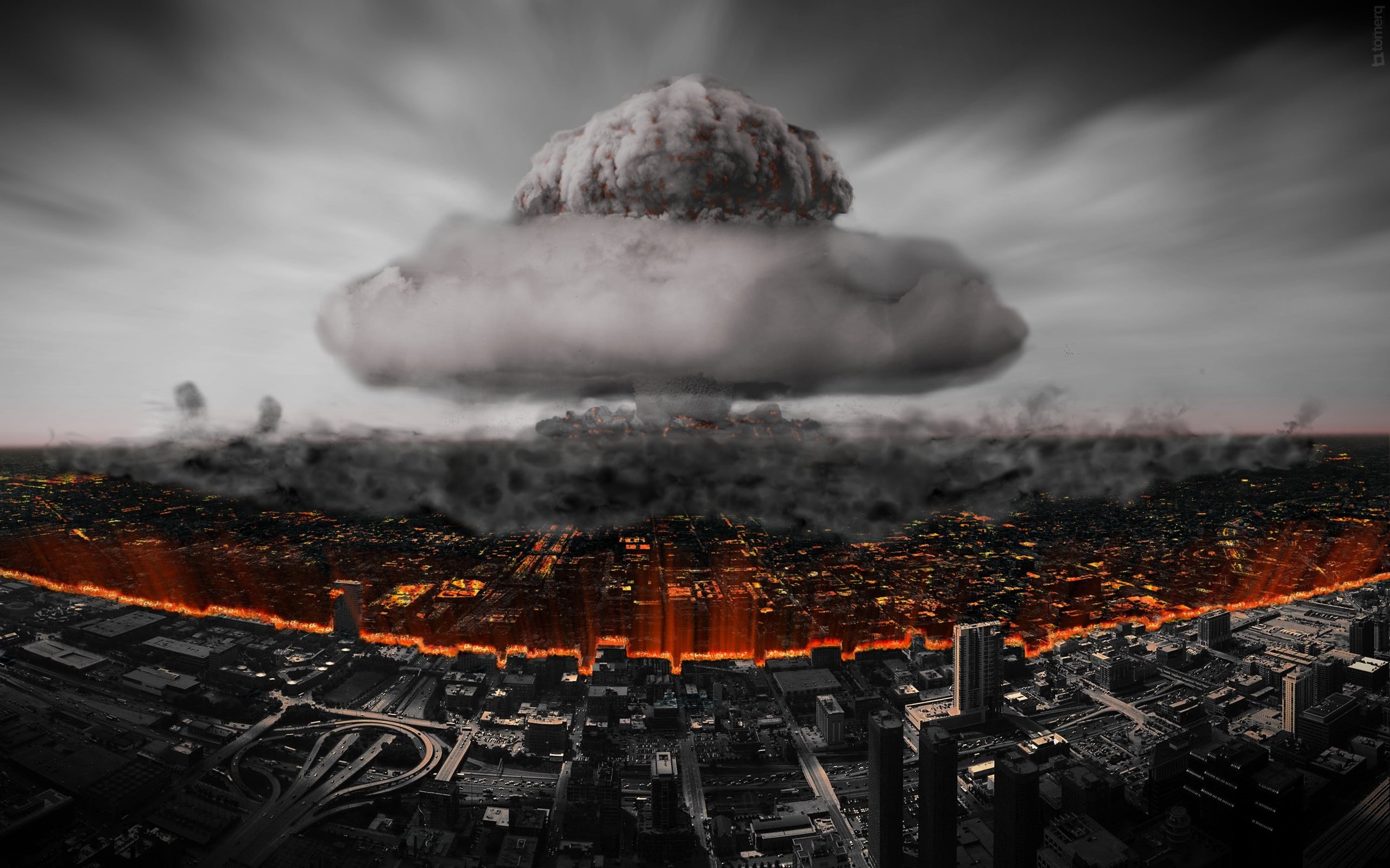 apocalyptic, nuclear, atomic bomb, 2K, HD Wallpaper