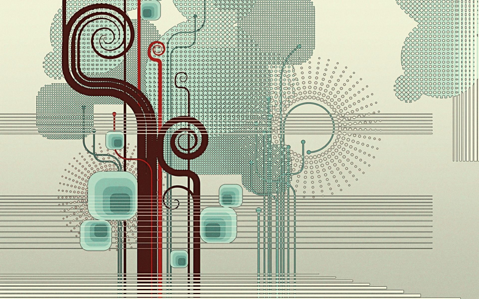 shape, symbol, abstract, red, internet, cyberspace, lines, architecture, no people, technology, digital art, music, wireless technology, digital, green, HD Wallpaper