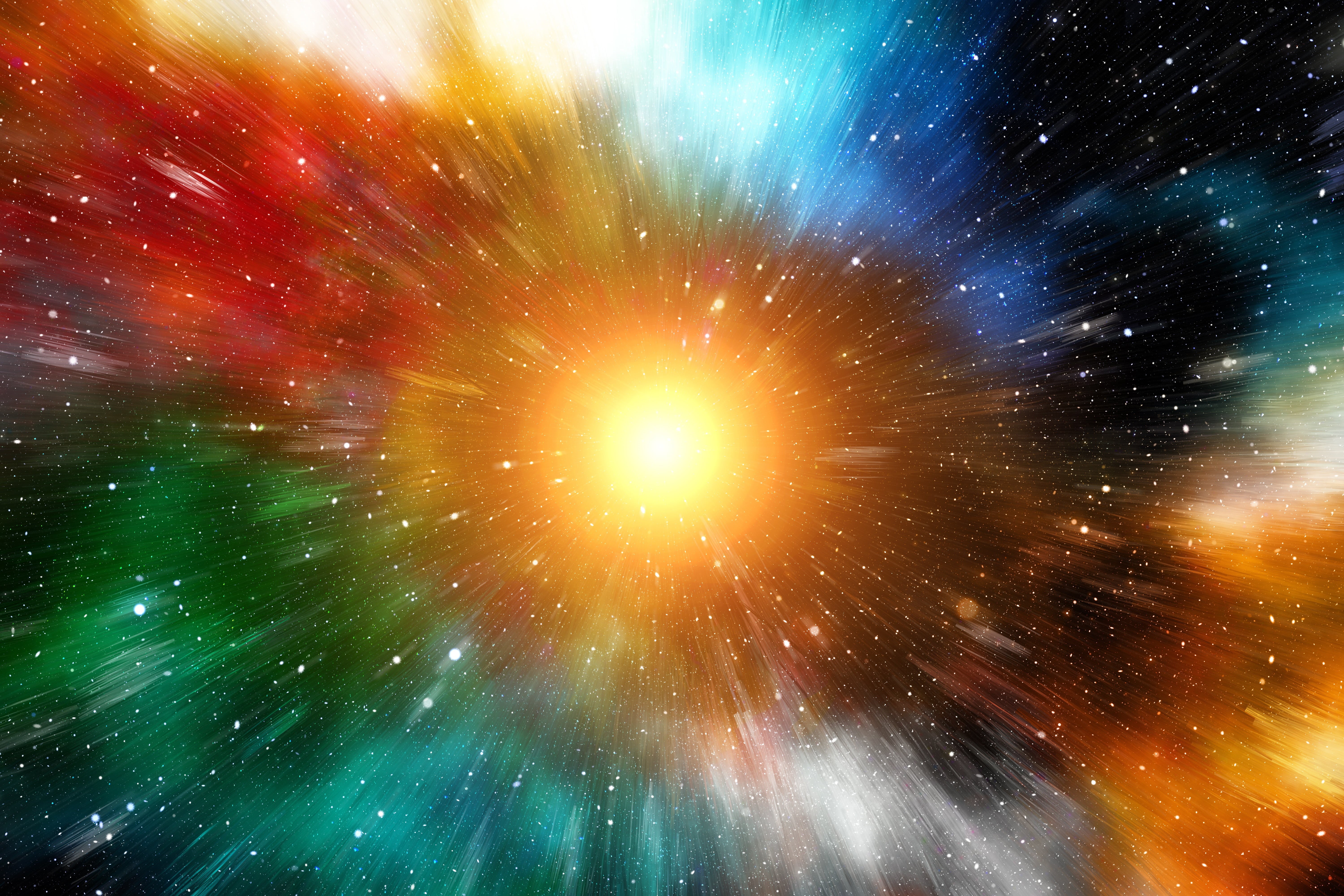 outdoors, beauty in nature, backgrounds, bright, scenics - nature, orange color, full frame, light - natural phenomenon, star, sky, space, yellow, motion, HD Wallpaper