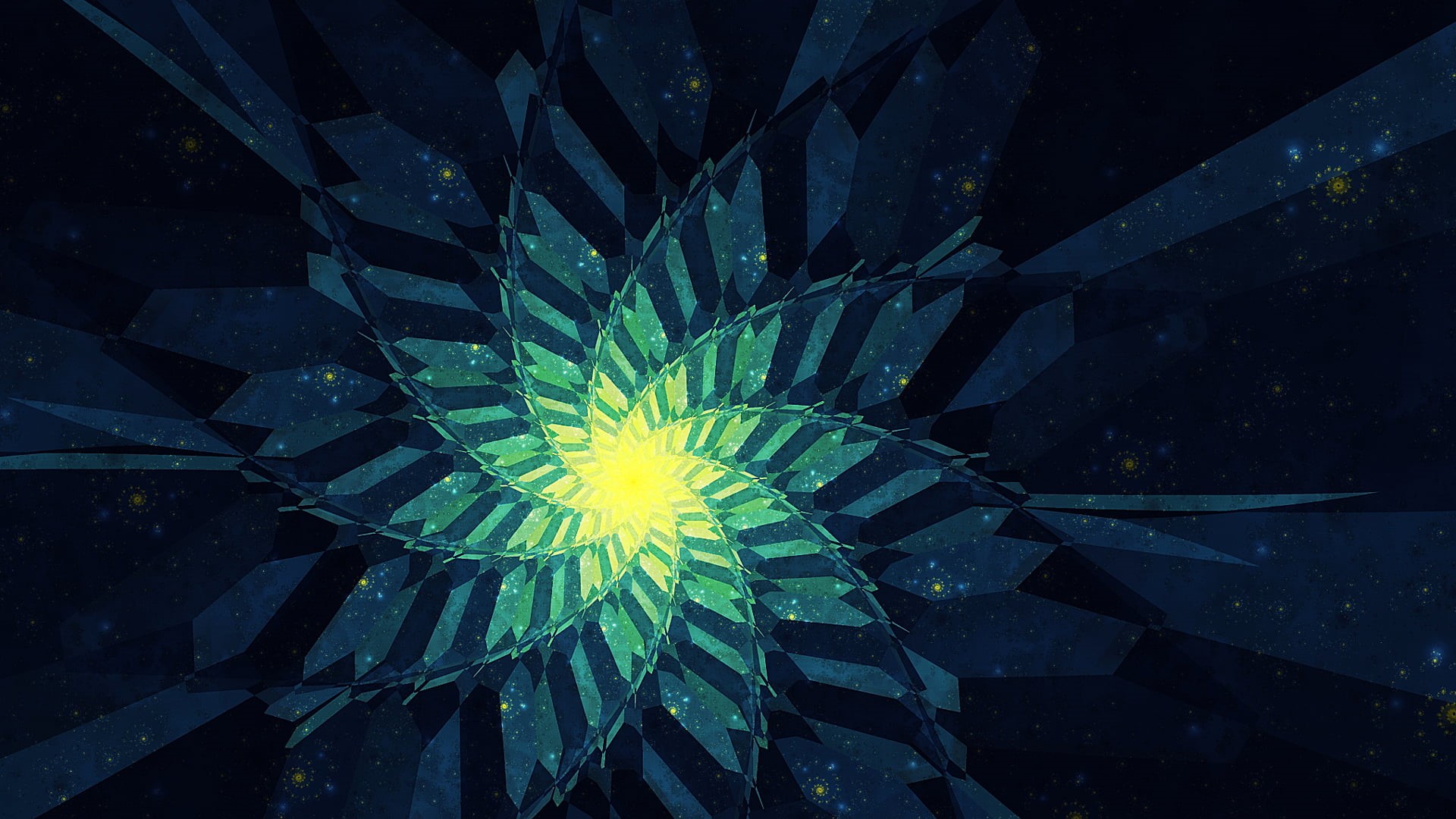 abstract, night, nature, outdoors, backgrounds, green color, plant, leaf, fractal, close-up, growth, 1080P, plant part, illuminated, high angle view, HD Wallpaper