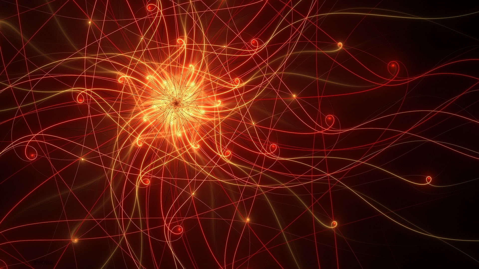 sparks, light - Natural Phenomenon, connection, night, bright, no people, firework, digital, line, background, shape, fire - Natural Phenomenon, HD Wallpaper