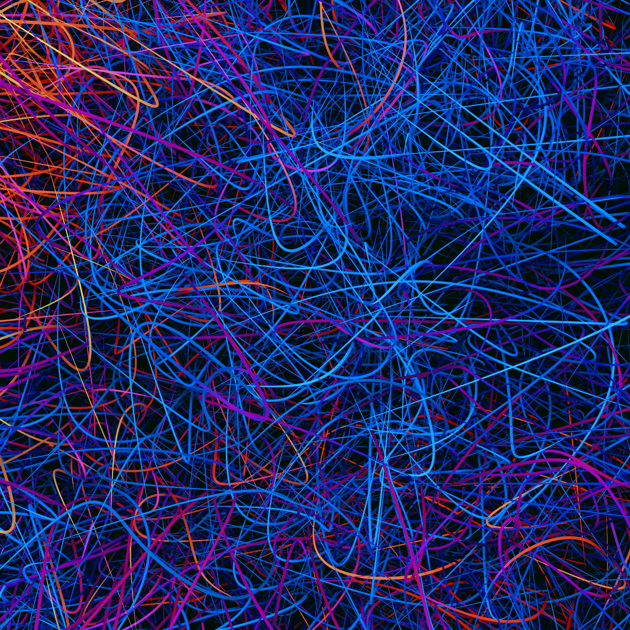 1080P, neon, lines, plexus, multicolored, Phone HD Wallpaper