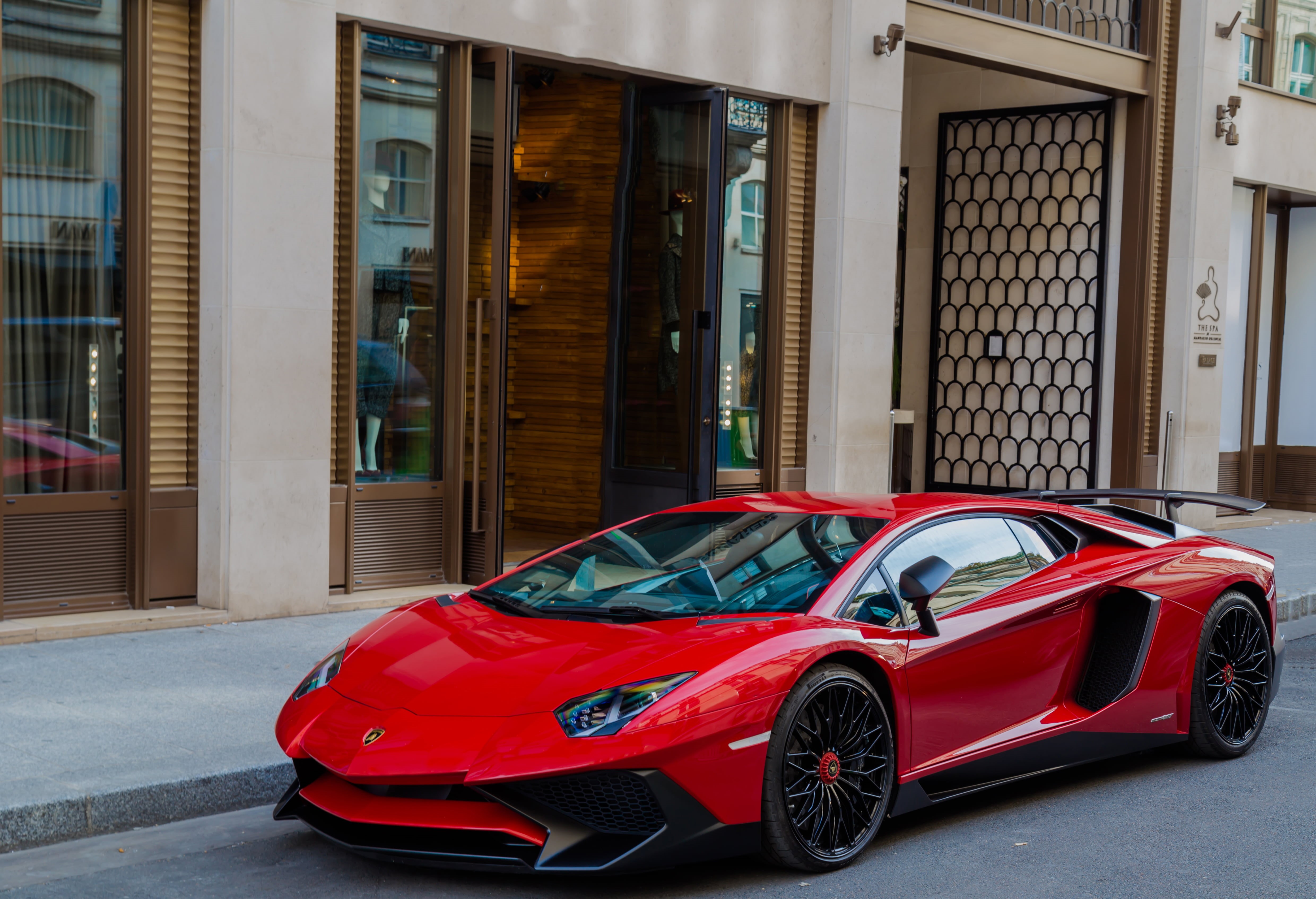 lp, photography, modern, new, sportscar, voiture, transportation, SV, canon  •6D, speed, sports Car, spotting, black, lamborghini  aventador, luxury, streetcars, HD Wallpaper