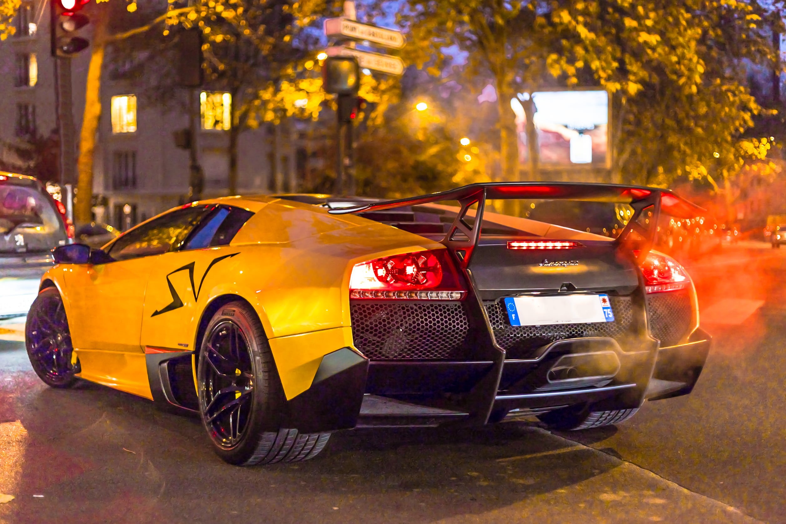 land Vehicle, yellow, photograph, car, outdoors, bild, night  time, images, ontario - Canada, coupe, canon  6D, black, sports Car, bMW, photographer, street, HD Wallpaper
