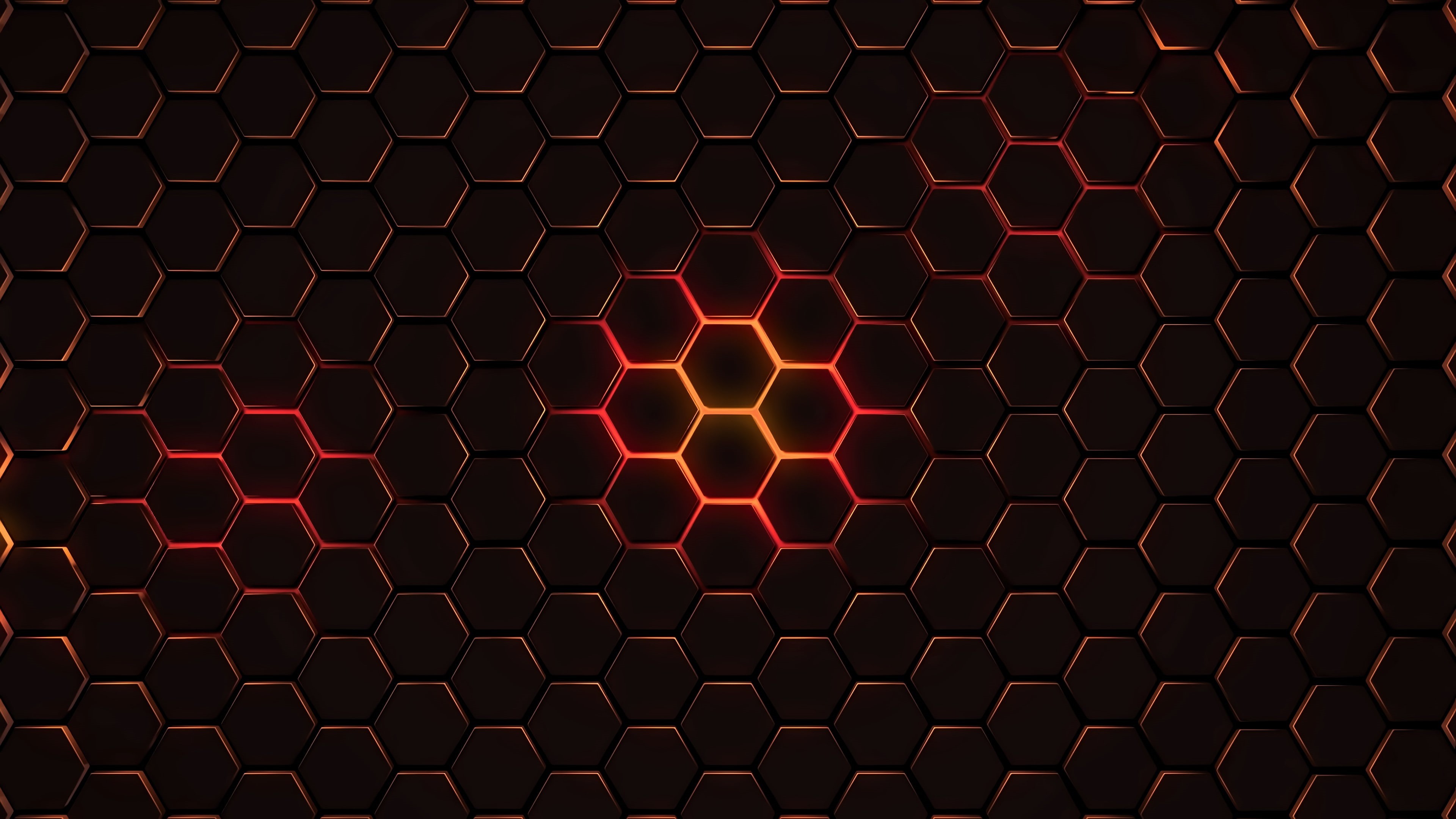 hexagon, geometry, 4K, abstract, HD Wallpaper